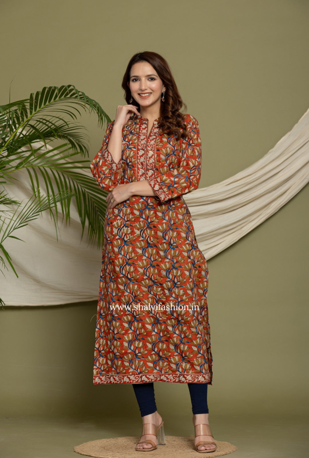 Shop jaipuri block printed cotton kurties (CSS248)