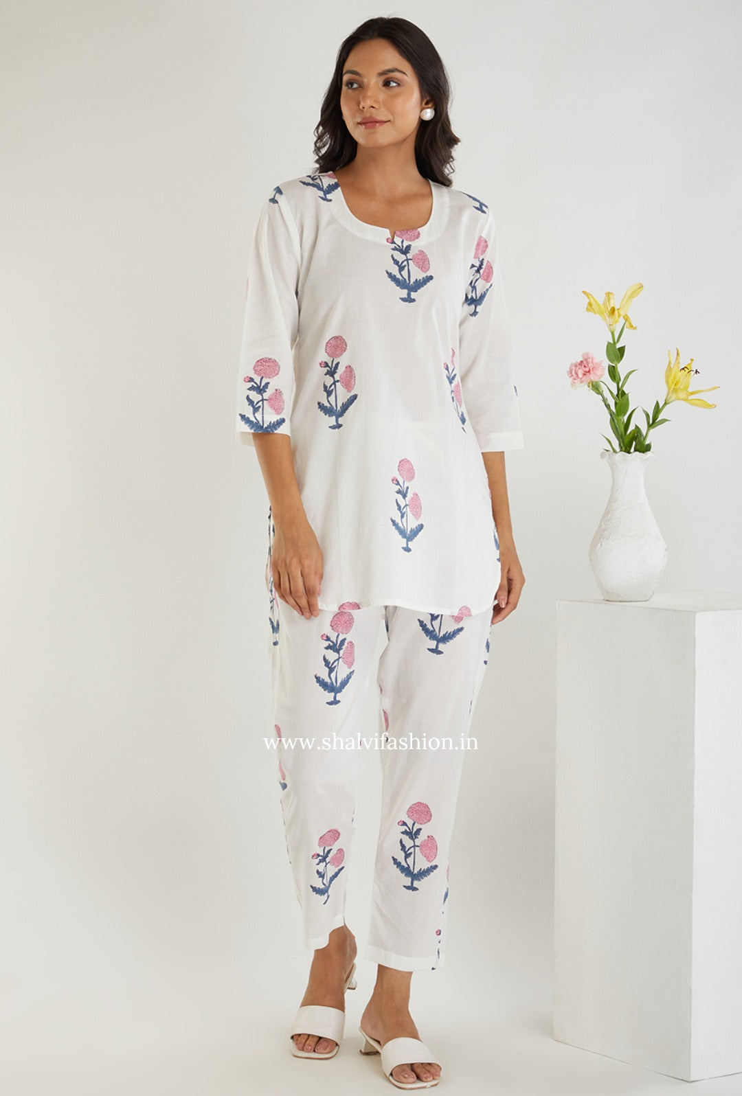 Shop hand block print two piece sets (CSS354)