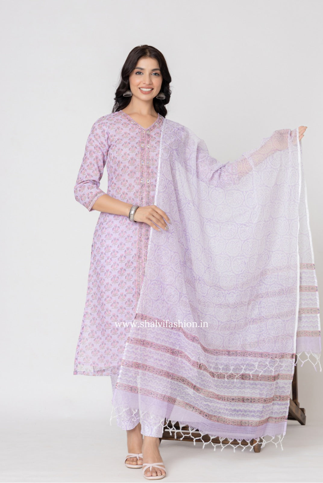 Shop block printed kota doria suits (CSS270)