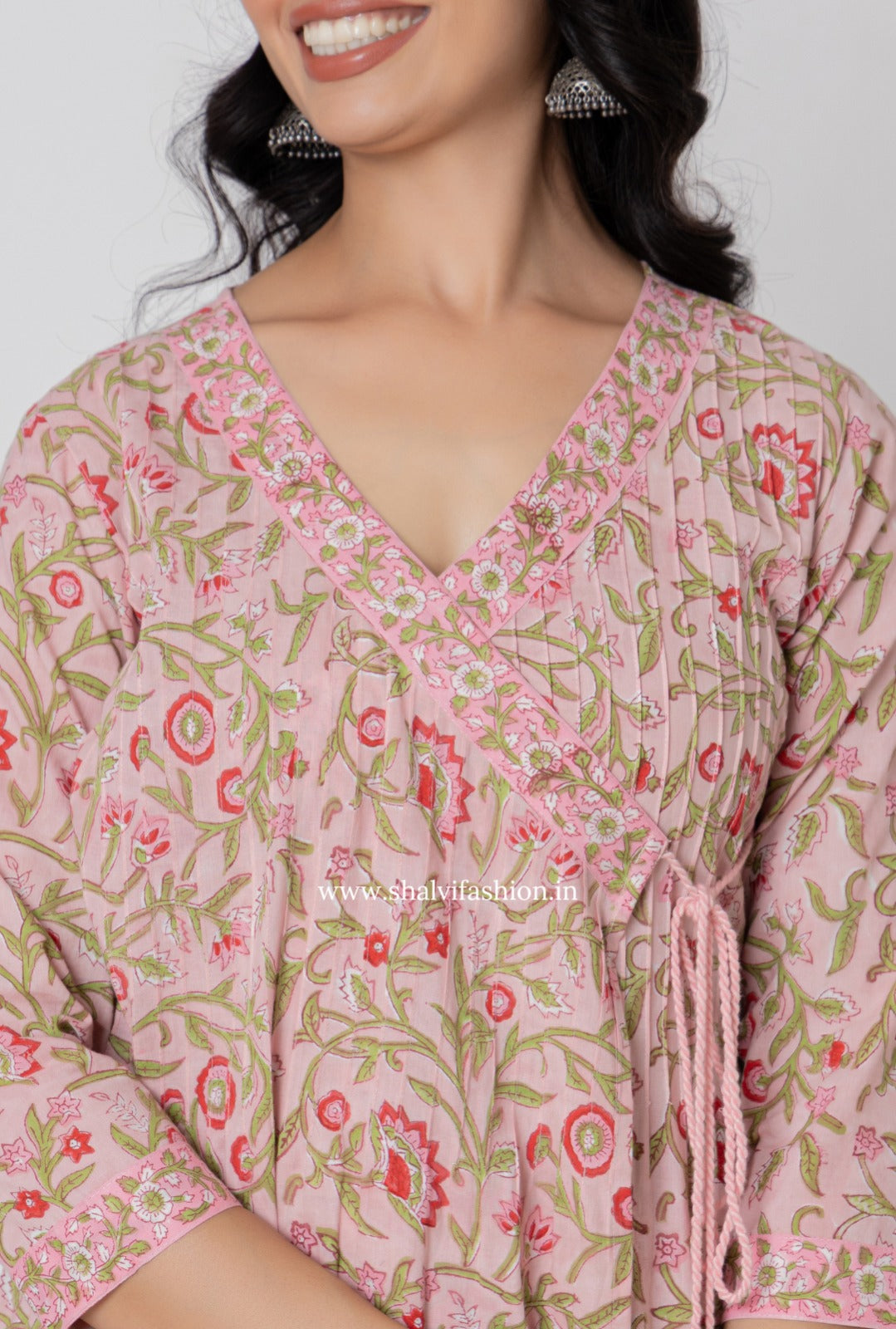 Sehera Hand Block Print Cotton Suit Set with Kota Doria Dupatta (CSS276)