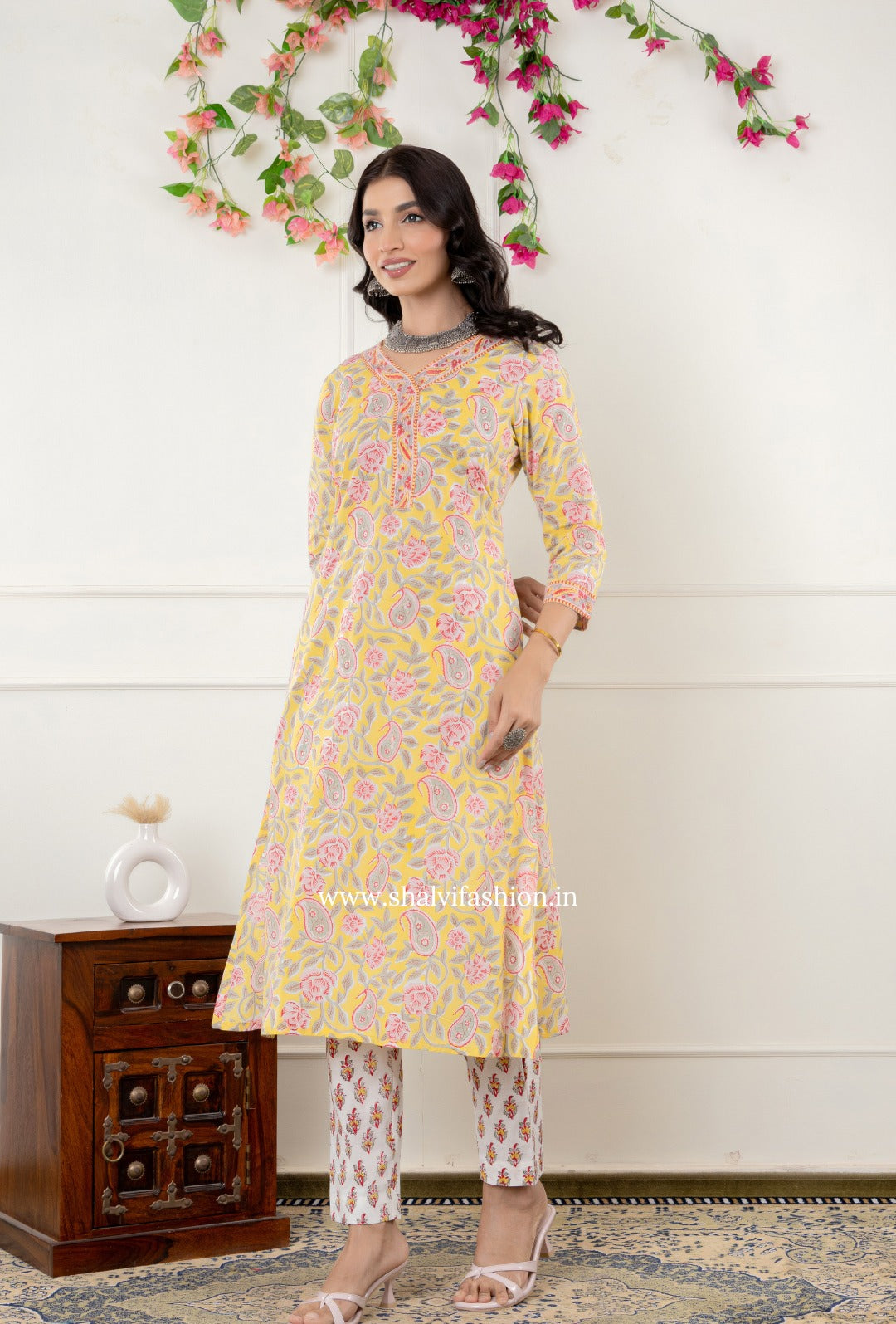 Shop block printed cotton suits online shopping (CSS283)