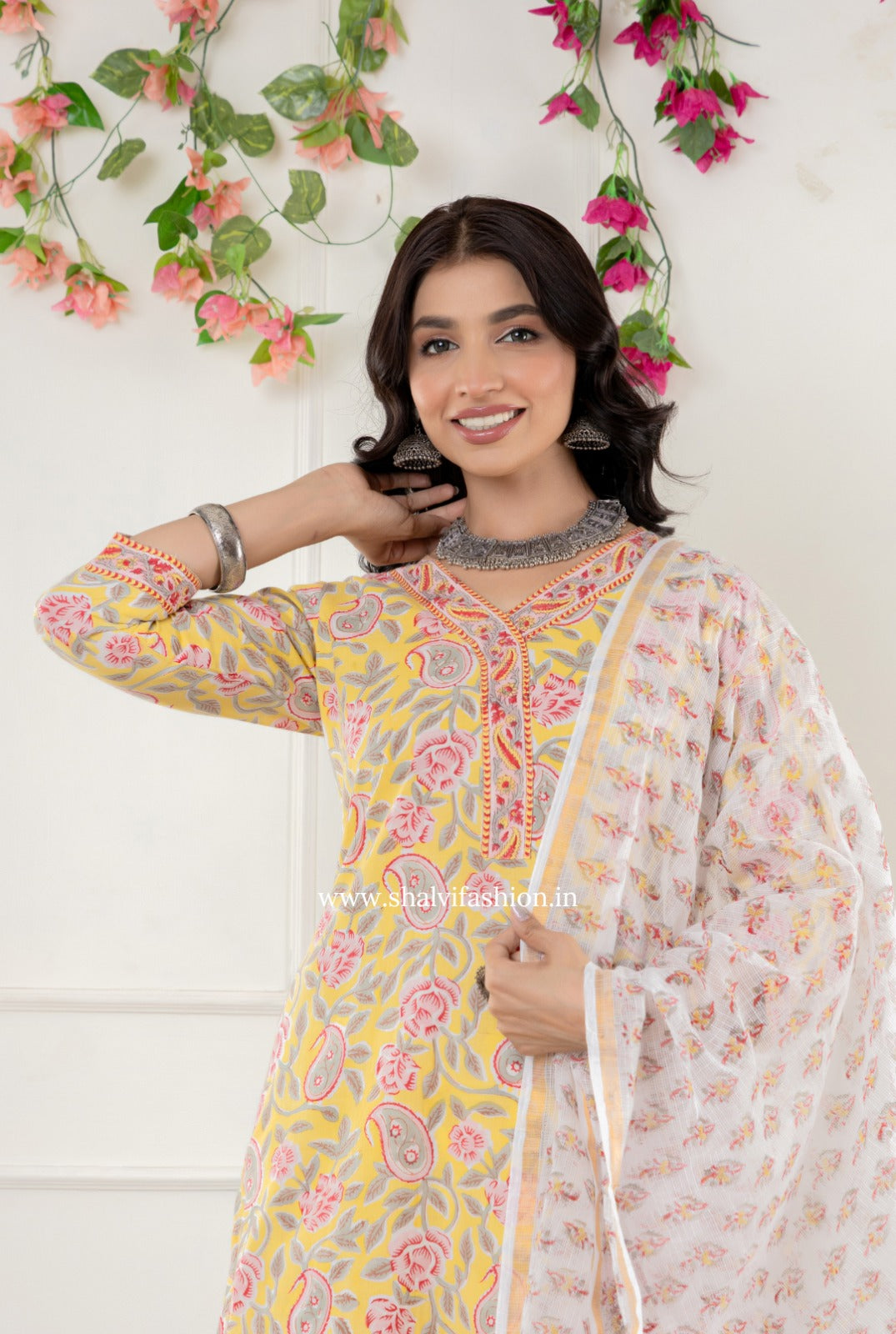 Shop block printed cotton suits online shopping (CSS283)