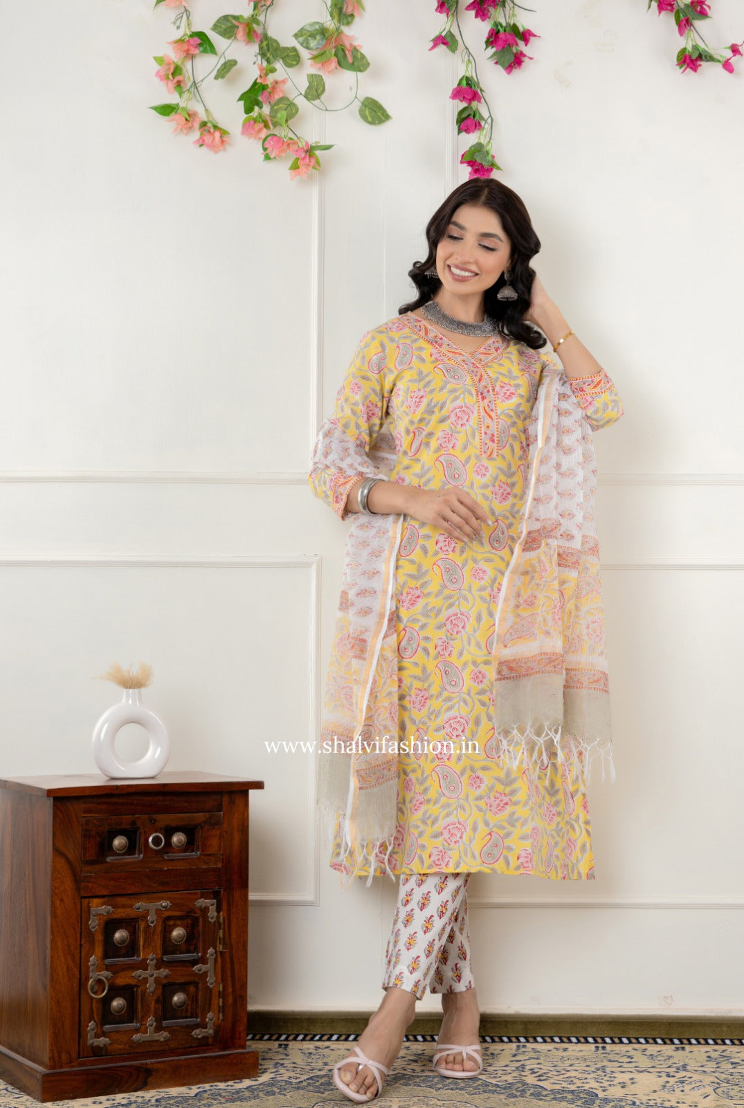 Shop block printed cotton suits online shopping (CSS283)