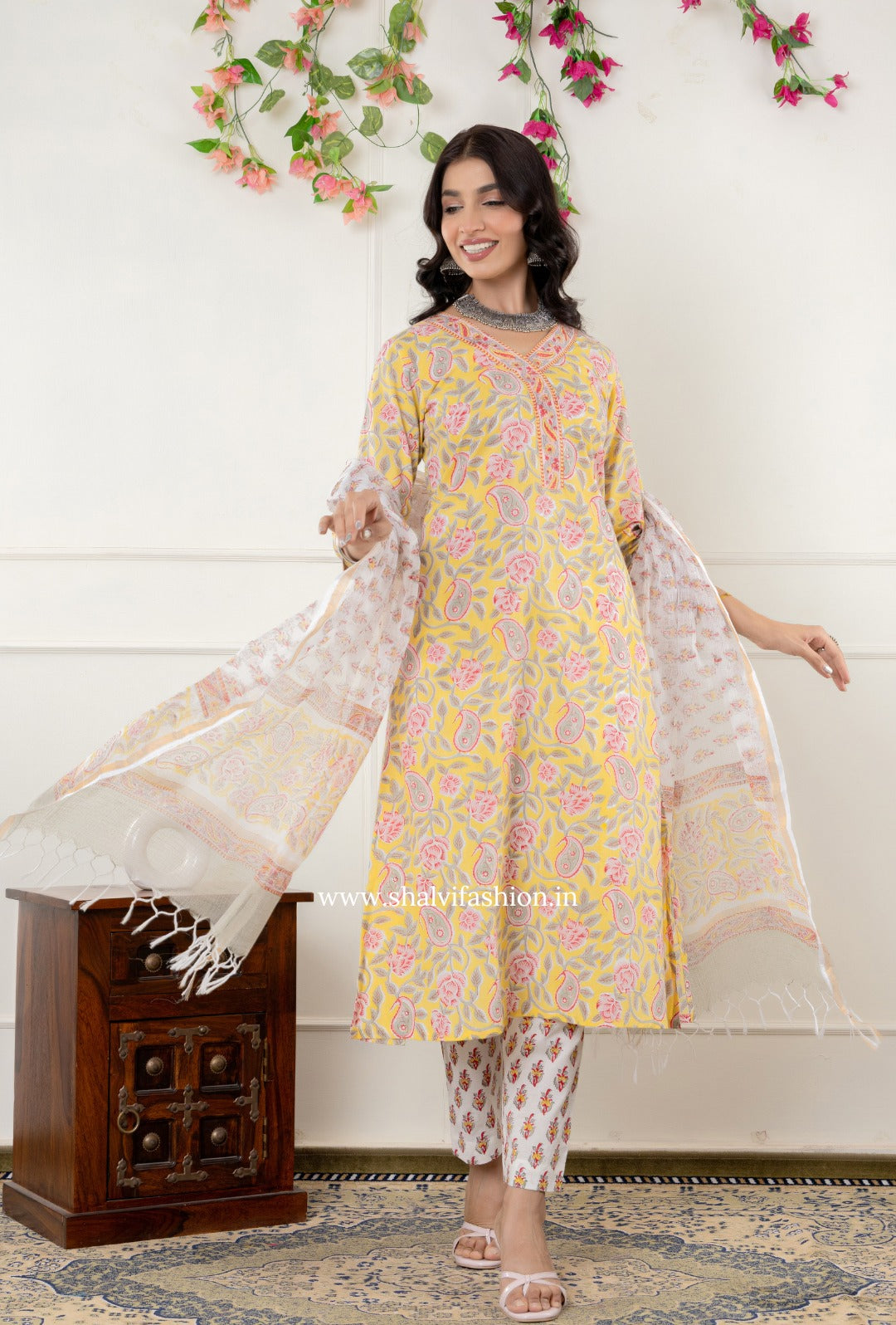 Shop block printed cotton suits online shopping (CSS283)