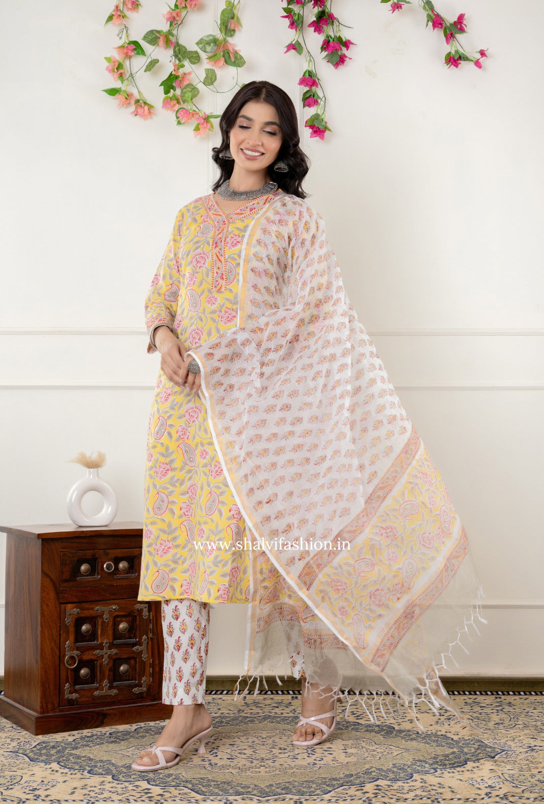 Shop block printed cotton suits online shopping (CSS283)