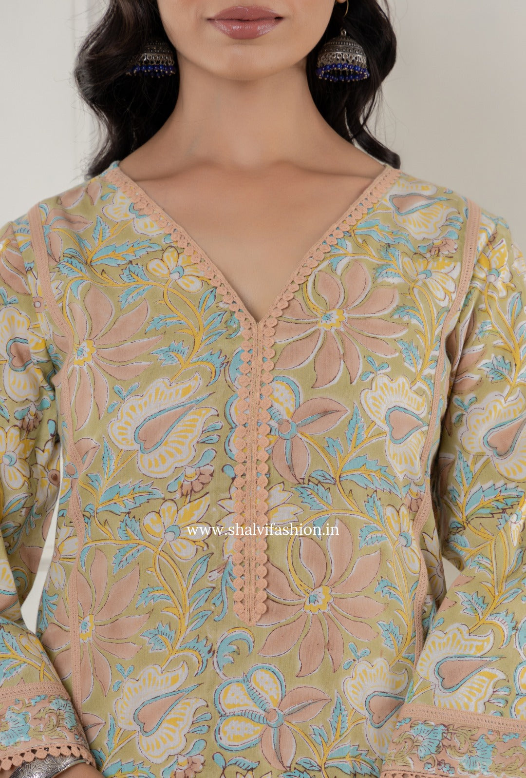 Shop hand block printed cotton suits online shopping (CSS290)