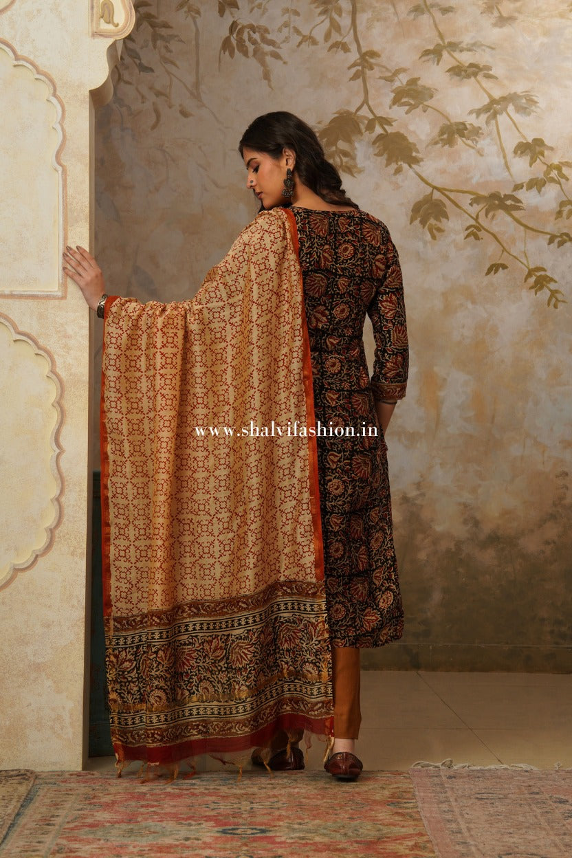 Shop jaipuri bagru print chanderi silk suits online (CSS296)