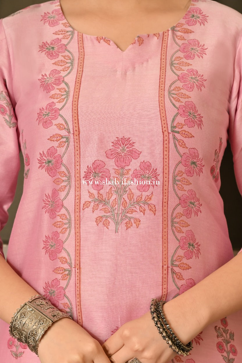 Shop hand block printed chanderi silk suits (CSS301)