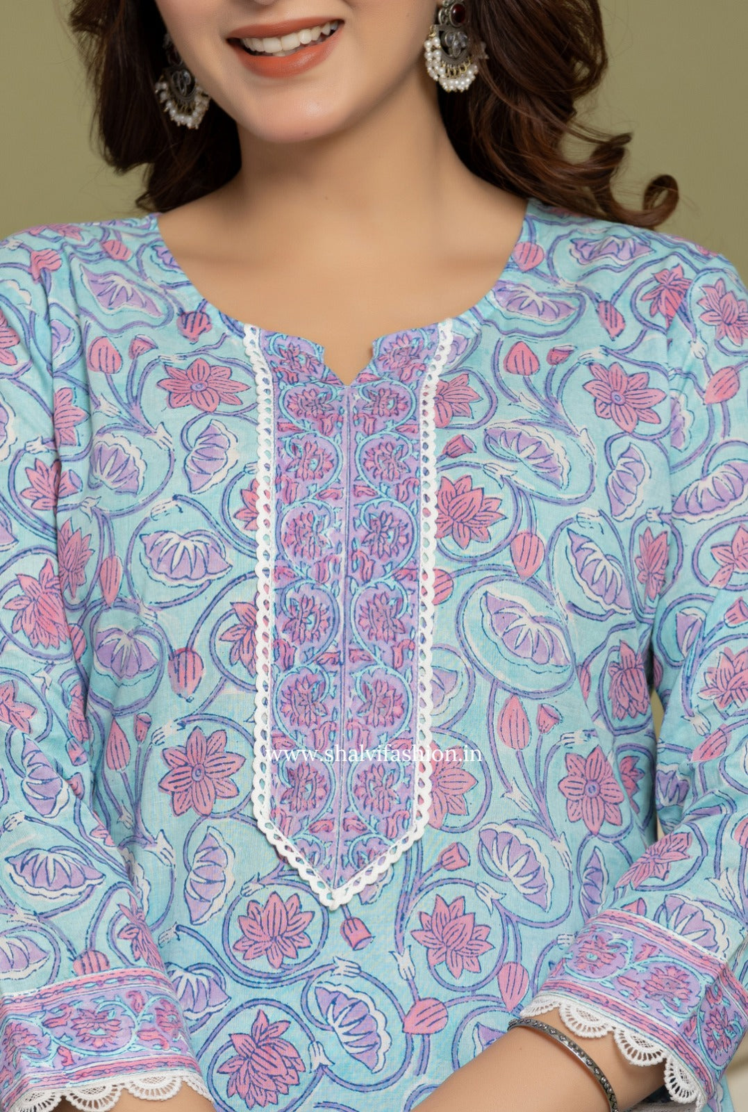 Shop block print cotton suits online (CSS303)