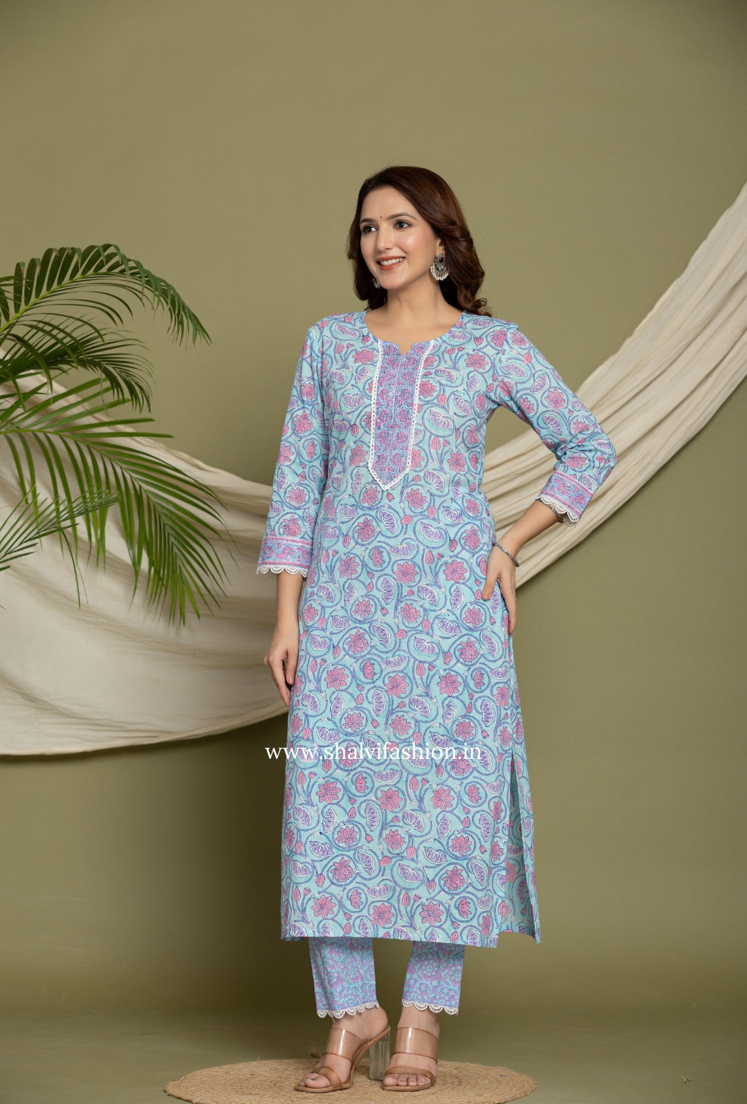 Shop block print cotton suits online (CSS303)