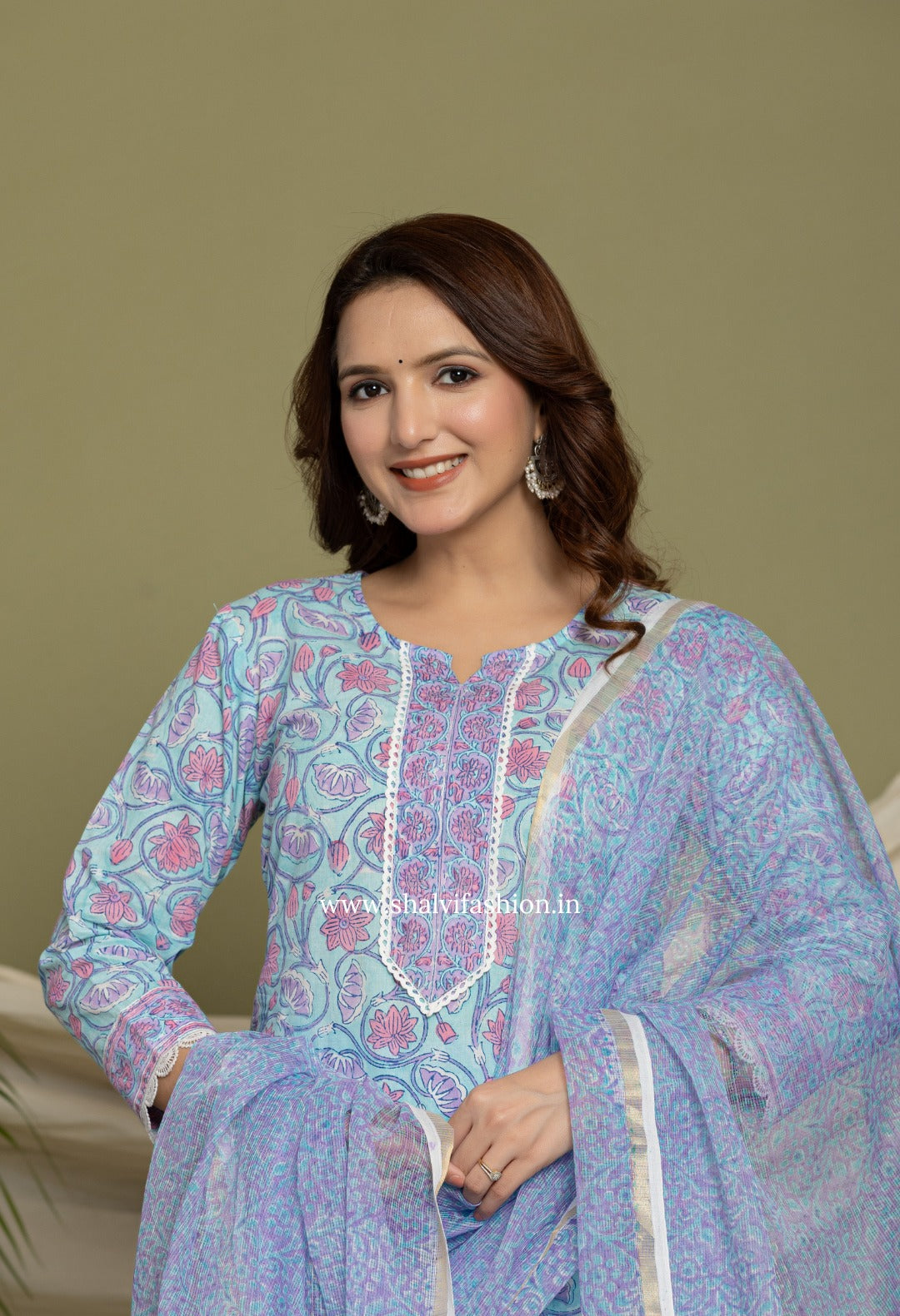 Shop block print cotton suits online (CSS303)