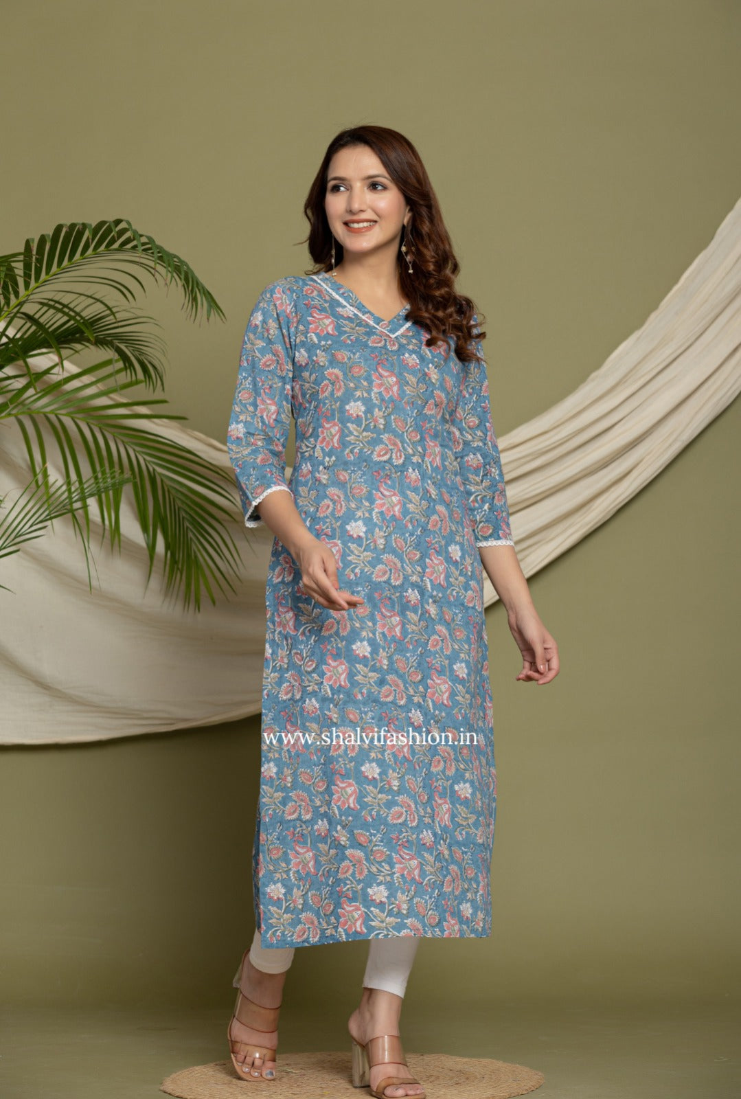Shop block printed cotton Kurtis in jaipur (CSS312)