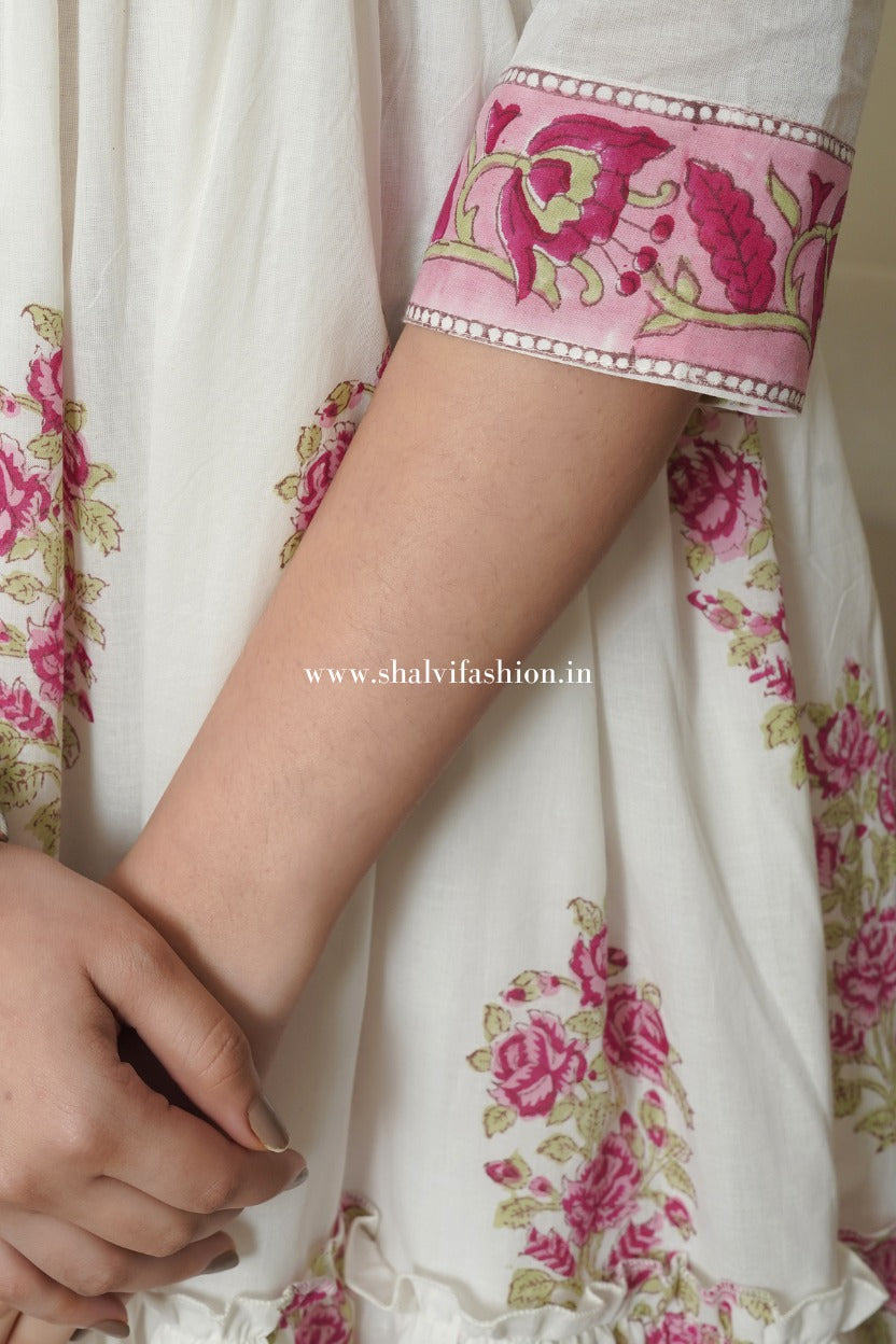 Sehera Hand Block Print Cotton Dress (CSS314)