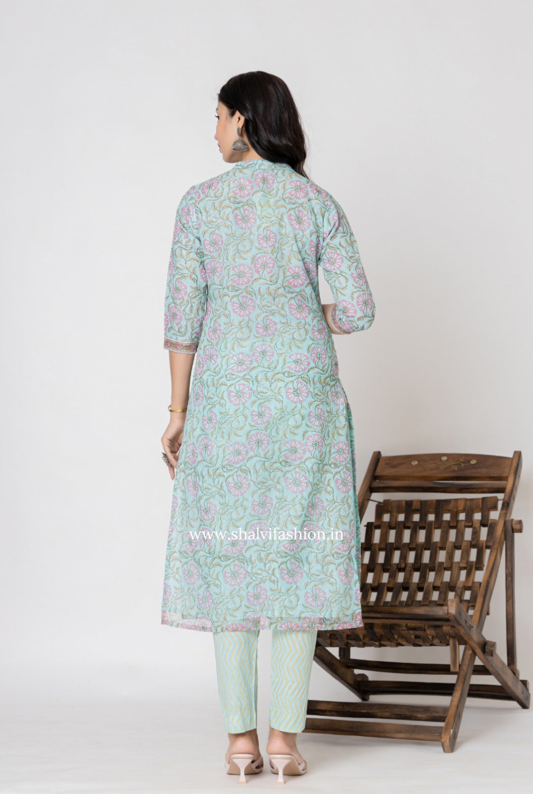 Shop block printed kota doria suits online (CSS317)