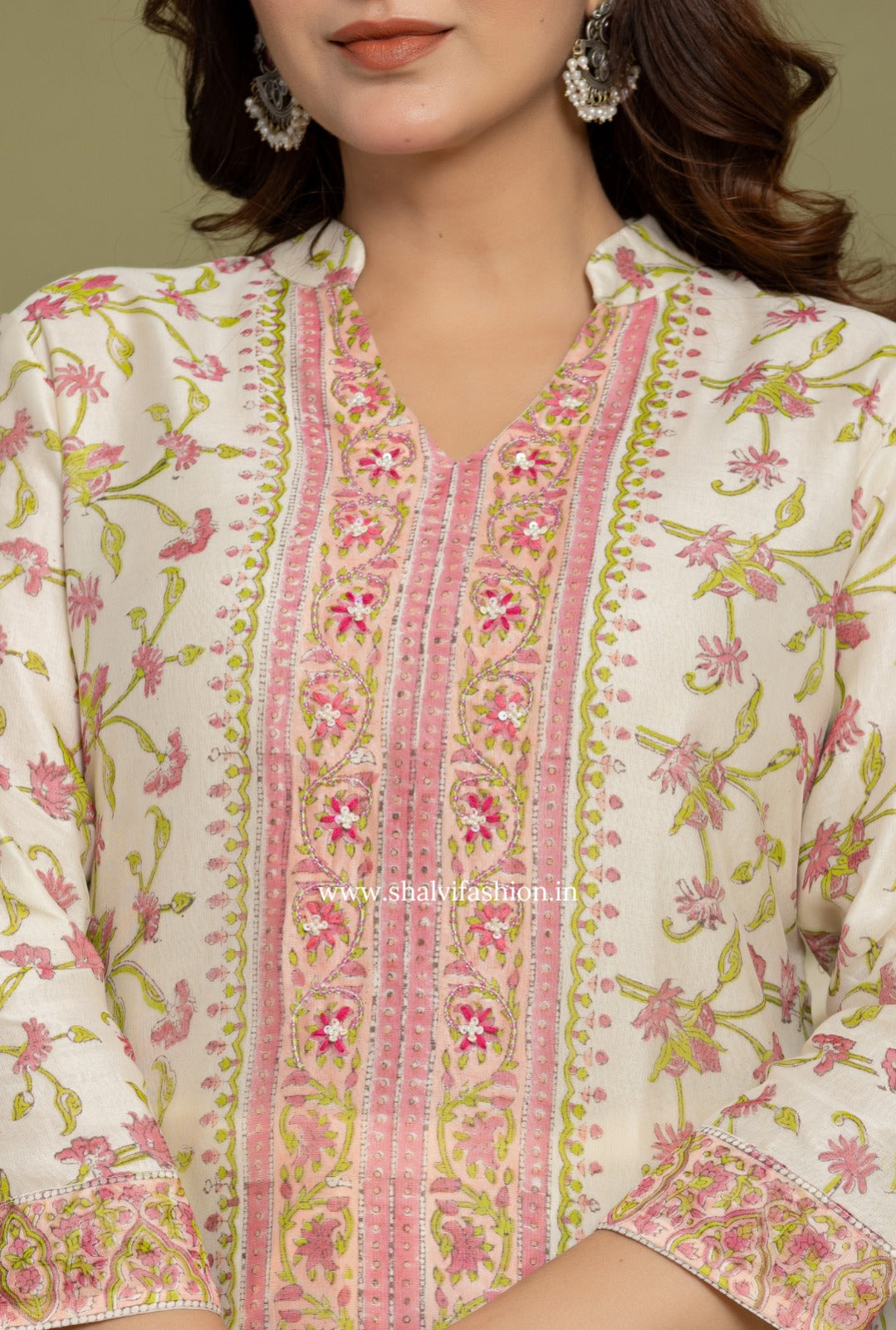 Shop block printed chanderi suits online shopping (CSS322)