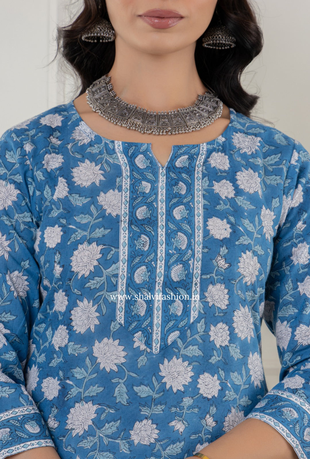 Shop block printed cotton suits online shopping (CSS328)
