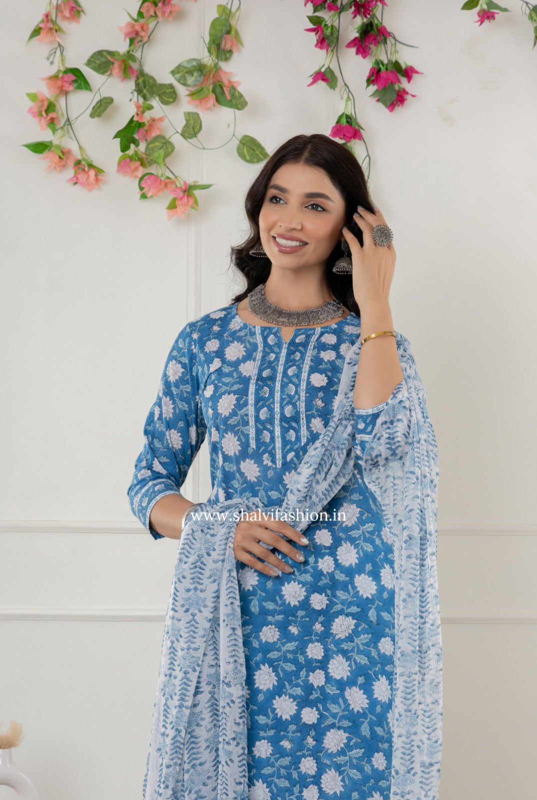 Shop block printed cotton suits online shopping (CSS328)