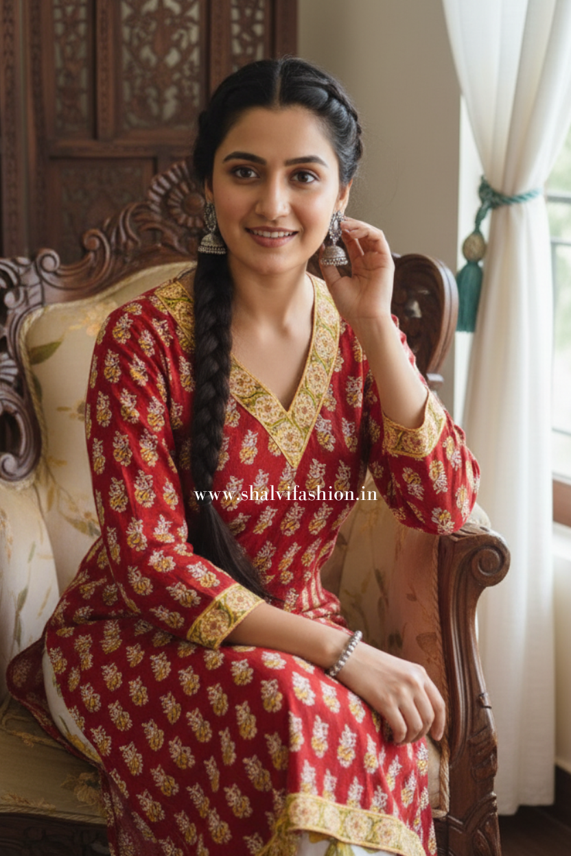 Shop hand block printed pure cotton suits (CSS331)