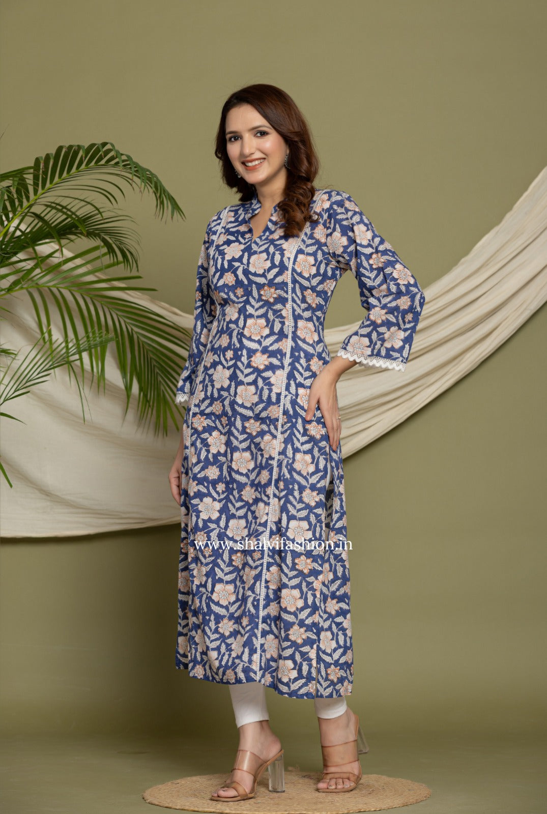 Shop hand block printed cotton kurties online (CSS333)