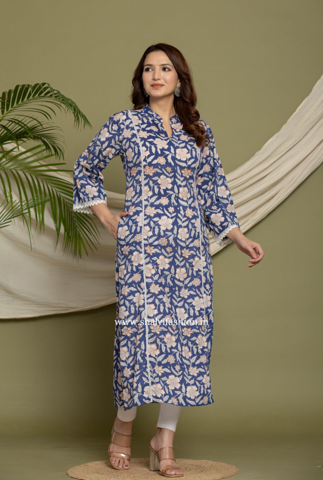 Shop hand block printed cotton kurties online (CSS333)