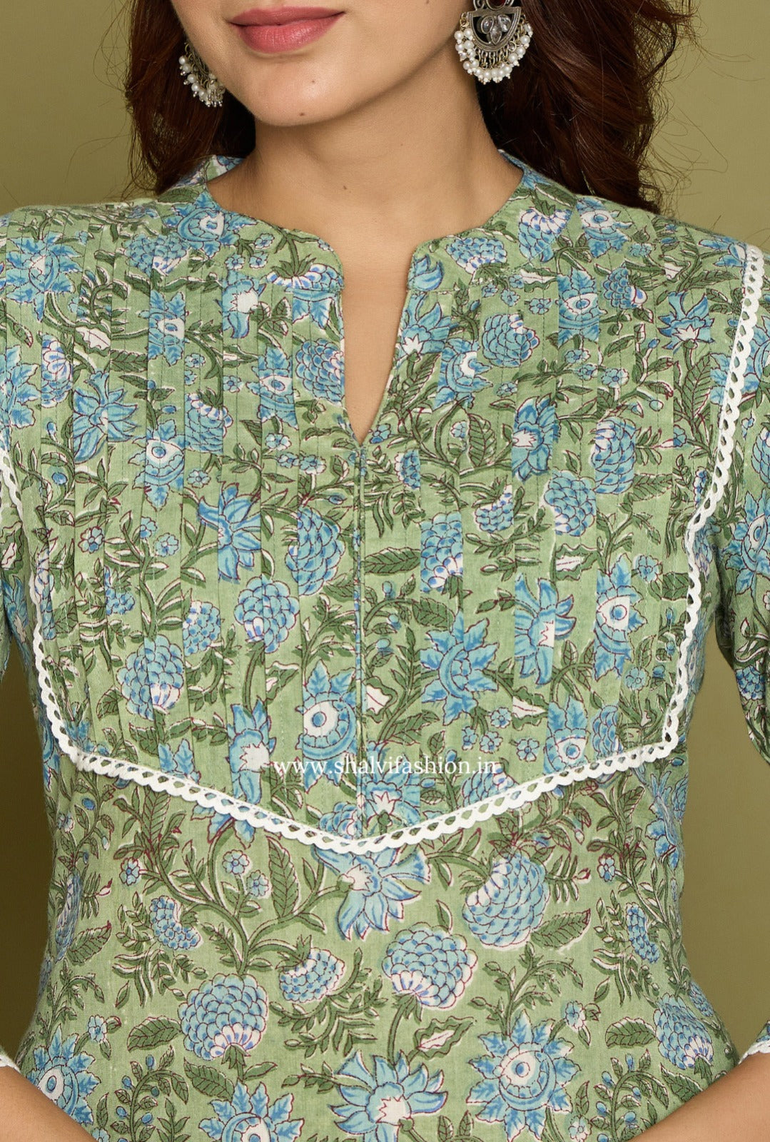 Shop block printed cotton kurties in jaipur (CSS336)