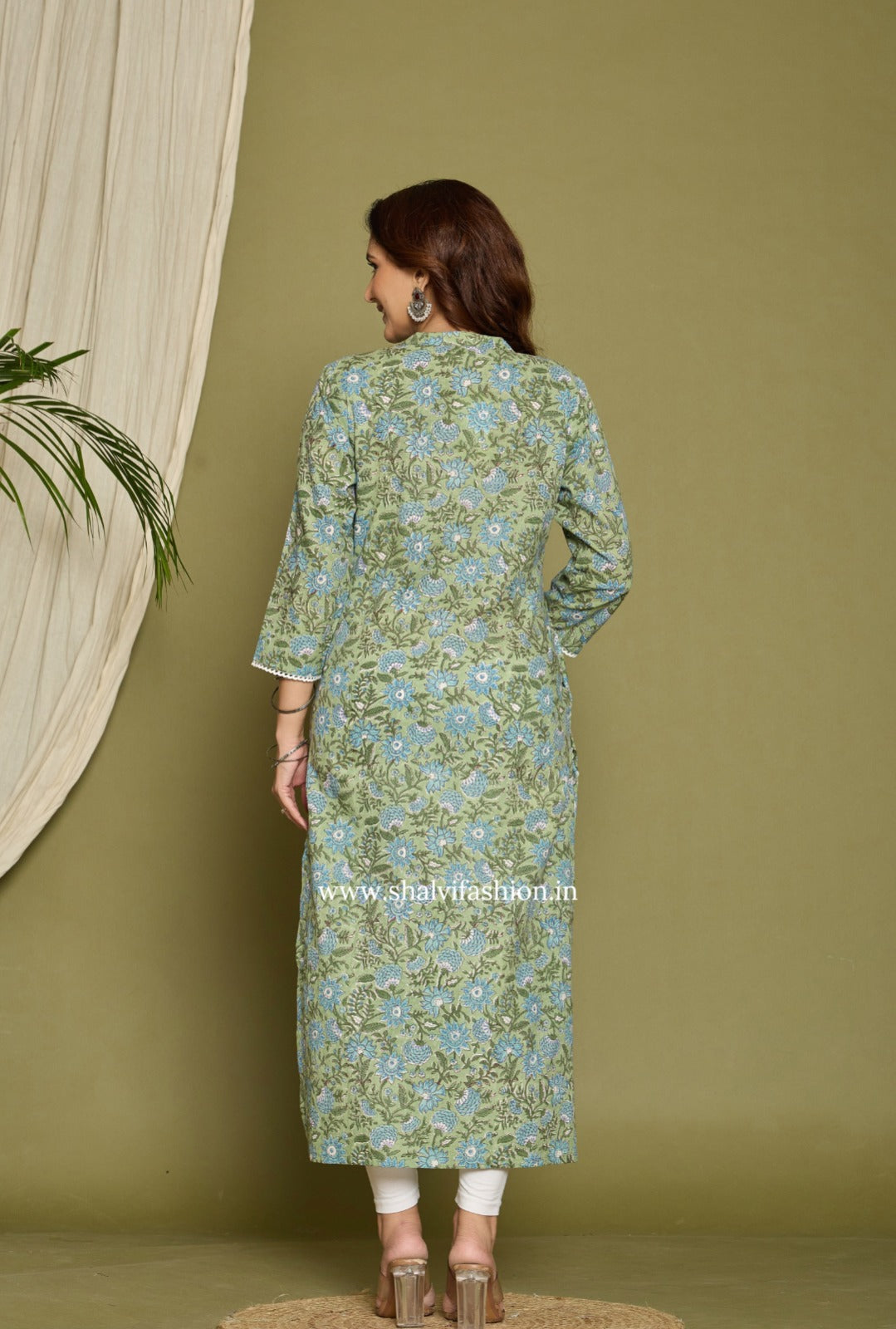 Shop block printed cotton kurties in jaipur (CSS336)