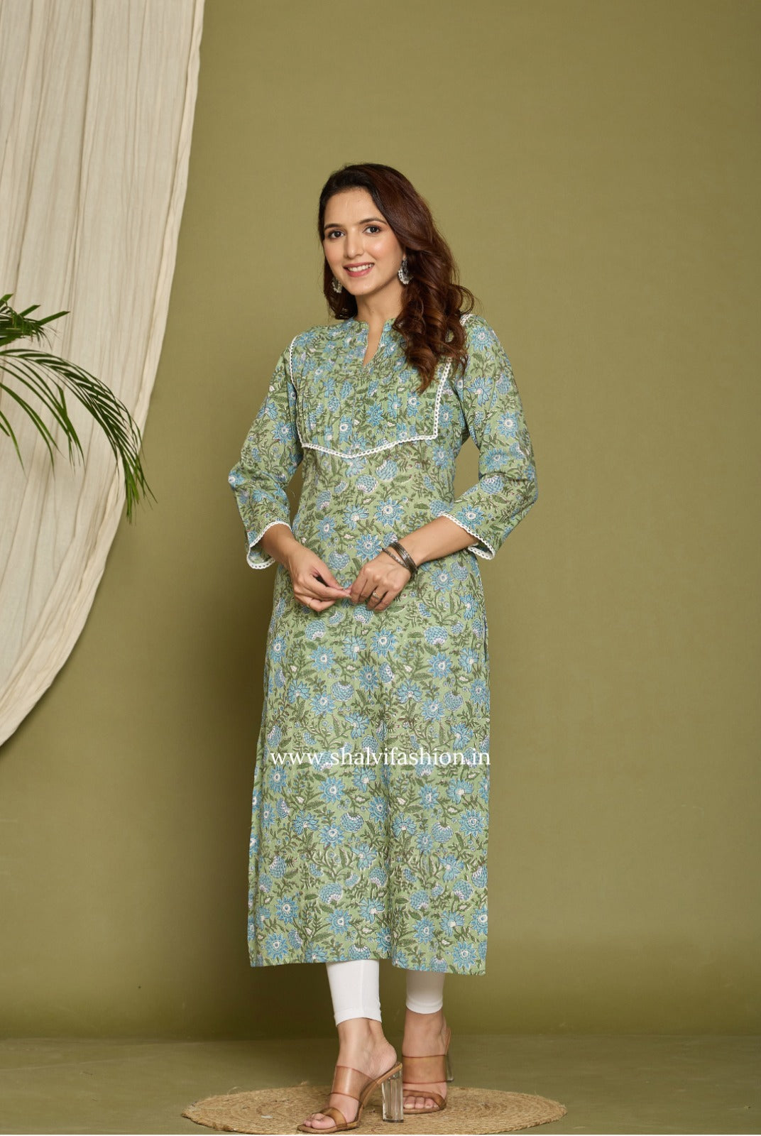 Shop block printed cotton kurties in jaipur (CSS336)