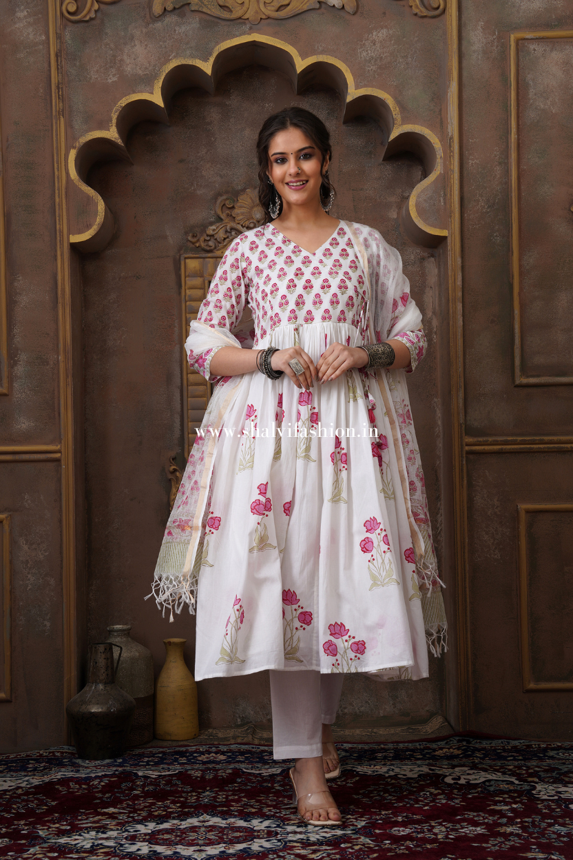 Shop block printed cotton kurties in jaipur (CSS338)