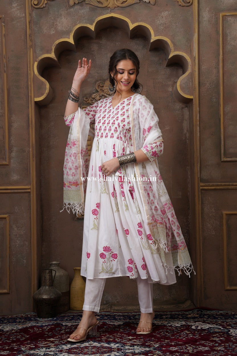 Shop block printed cotton kurties in jaipur (CSS338)