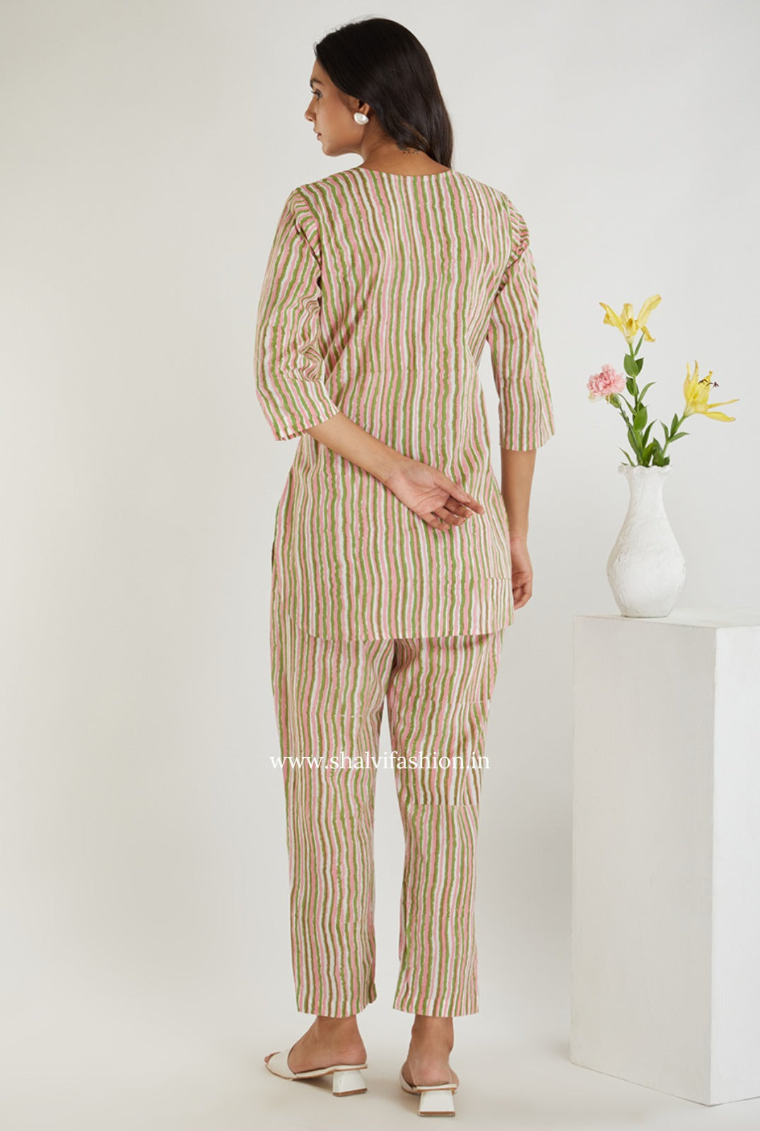 Summer Collection : Hand Block Print Cotton Two Piece Set (CSS355)