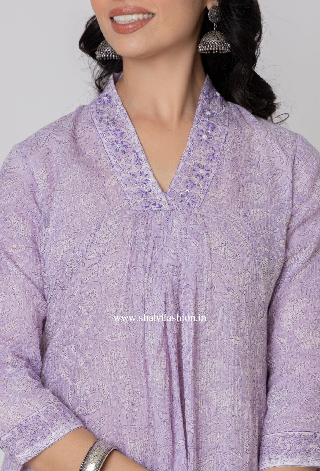 Shop block printed kota doria suits online (CSS362)