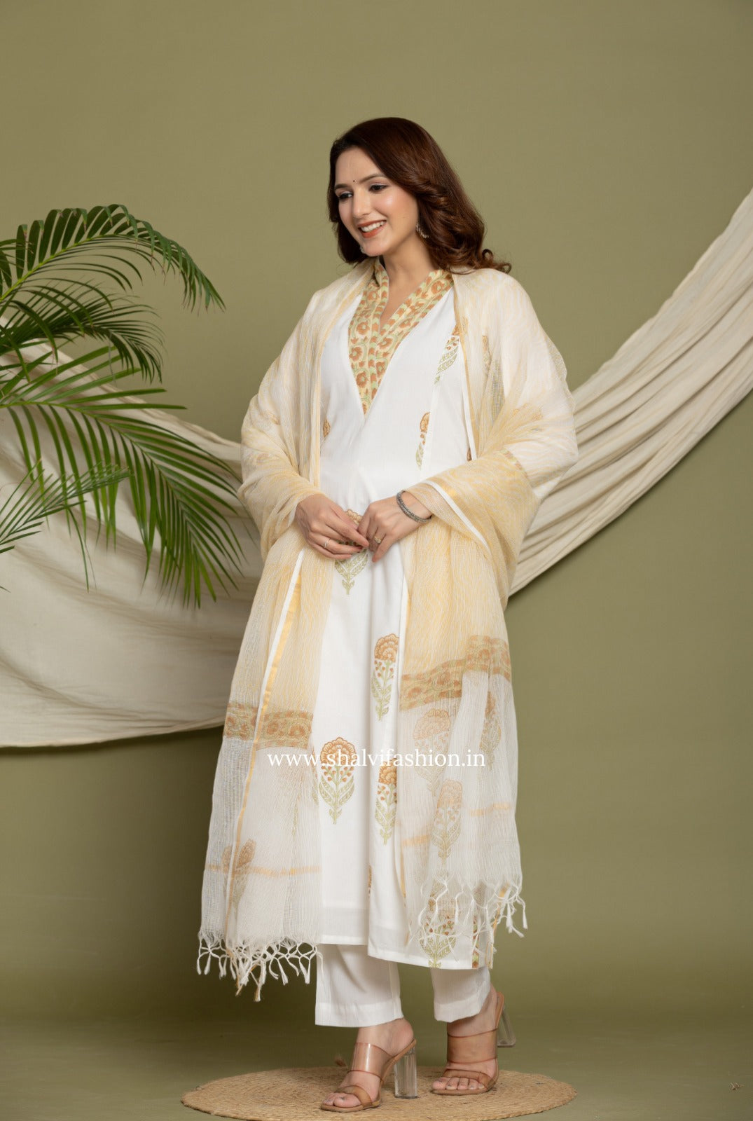 Shop hand block print cotton suits (CSS366)