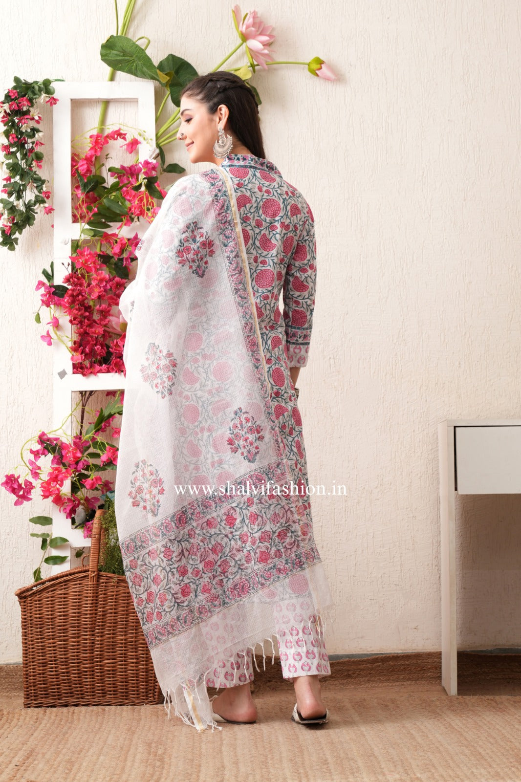 Shop block printed pure cotton suits (CSS369)