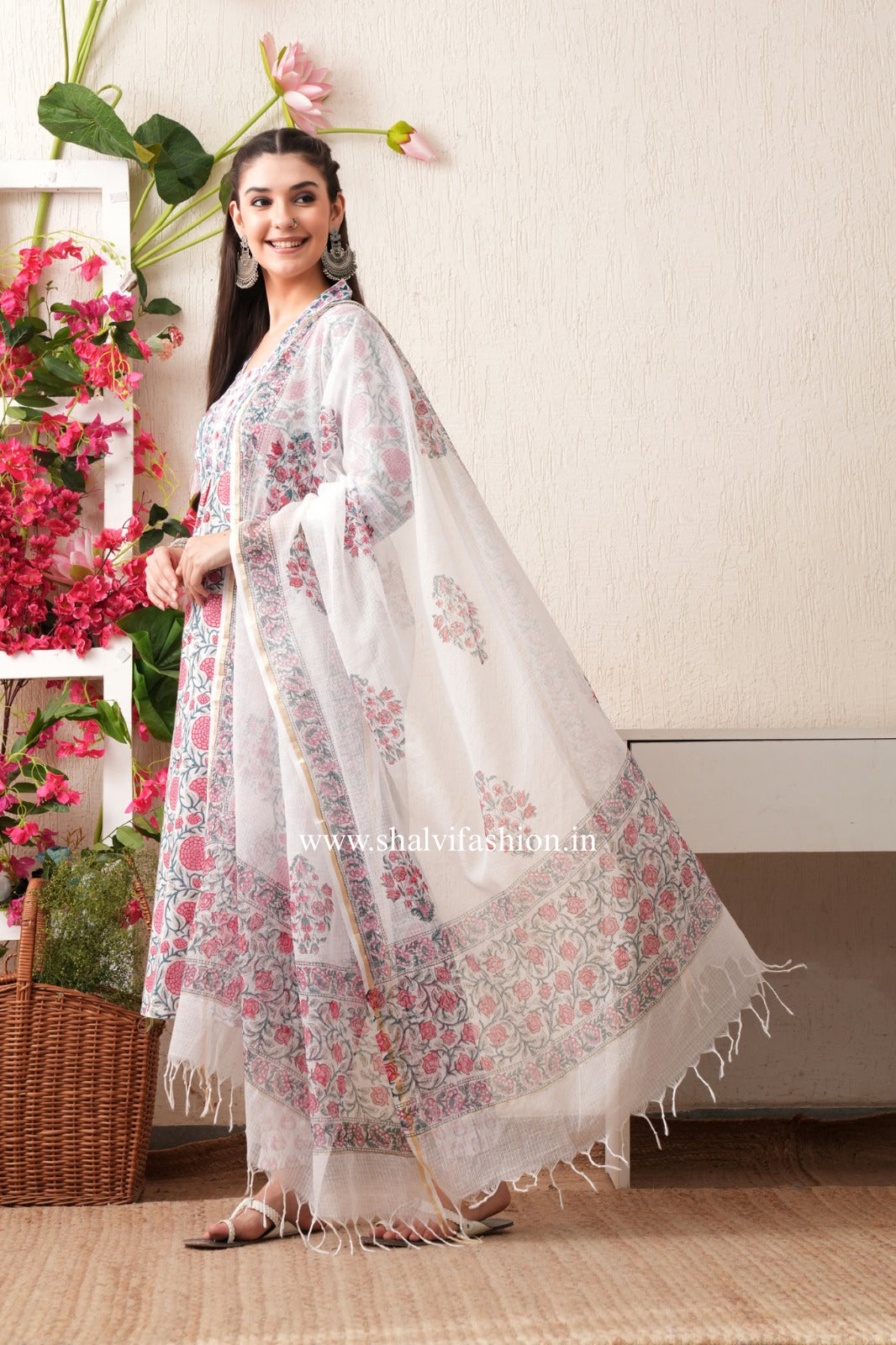Shop block printed pure cotton suits (CSS369)