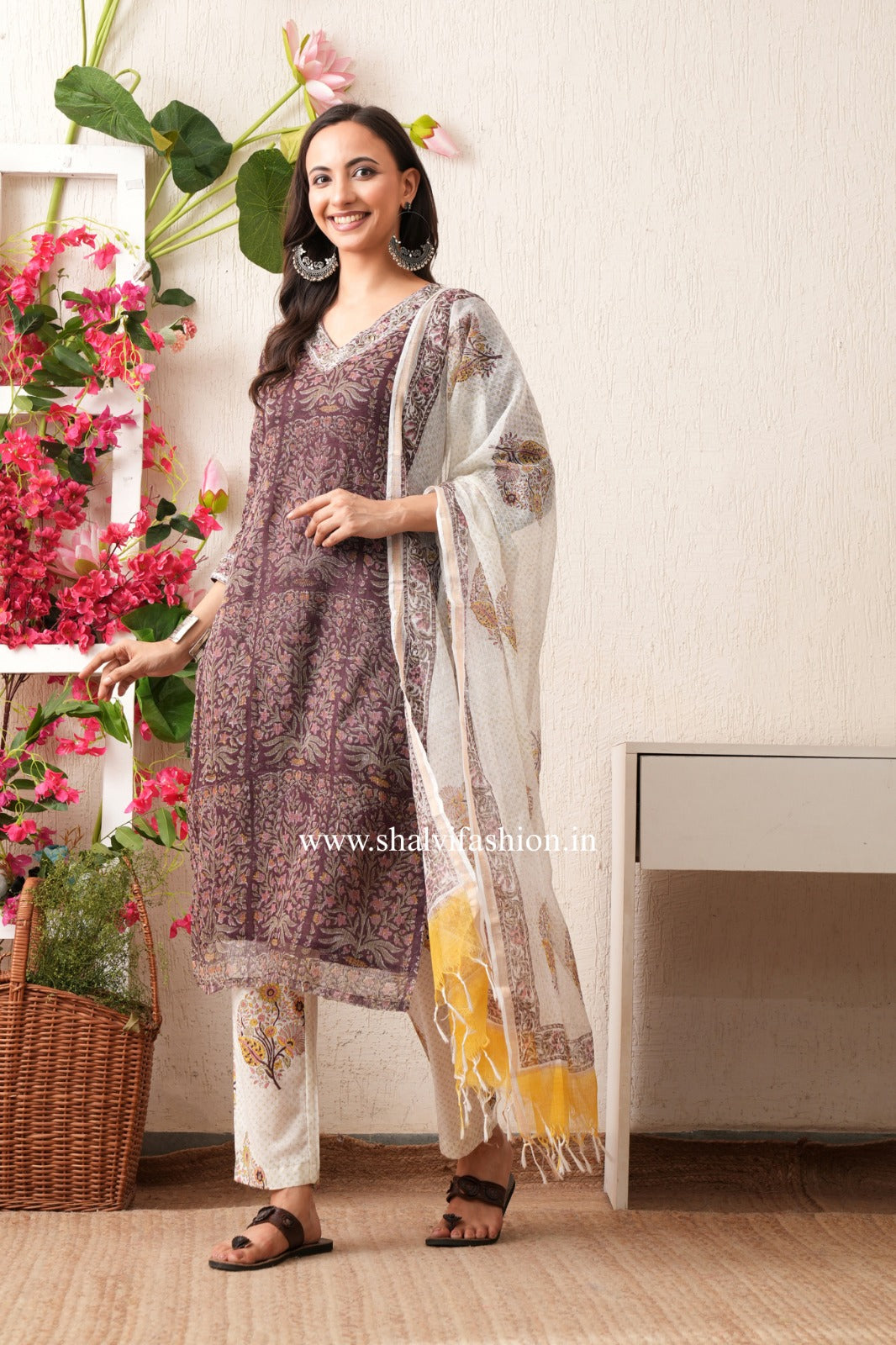 Shop sanganeri print kota doria suits (CSS380)