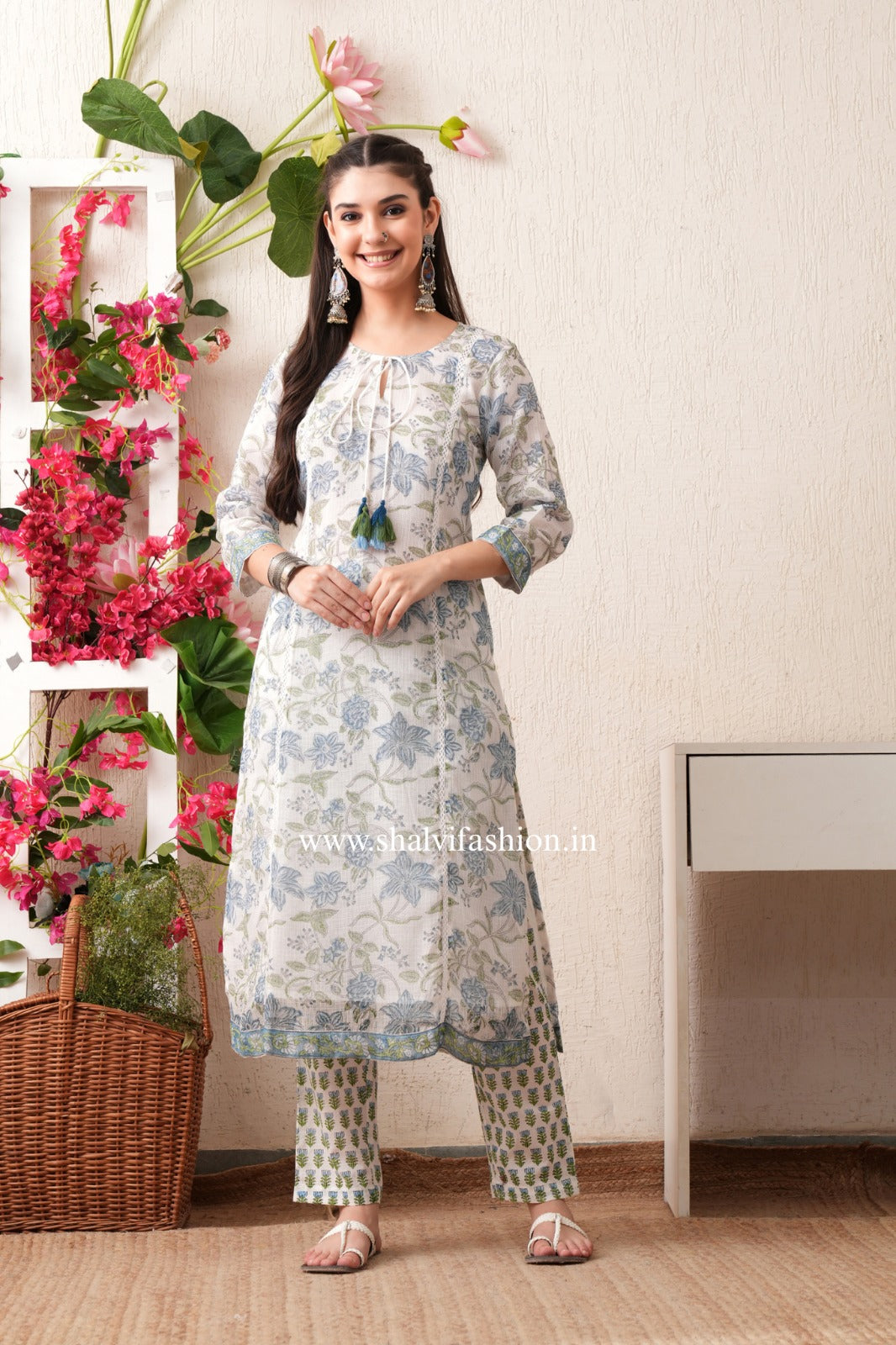 Shop block print kota doria suits online (CSS391)