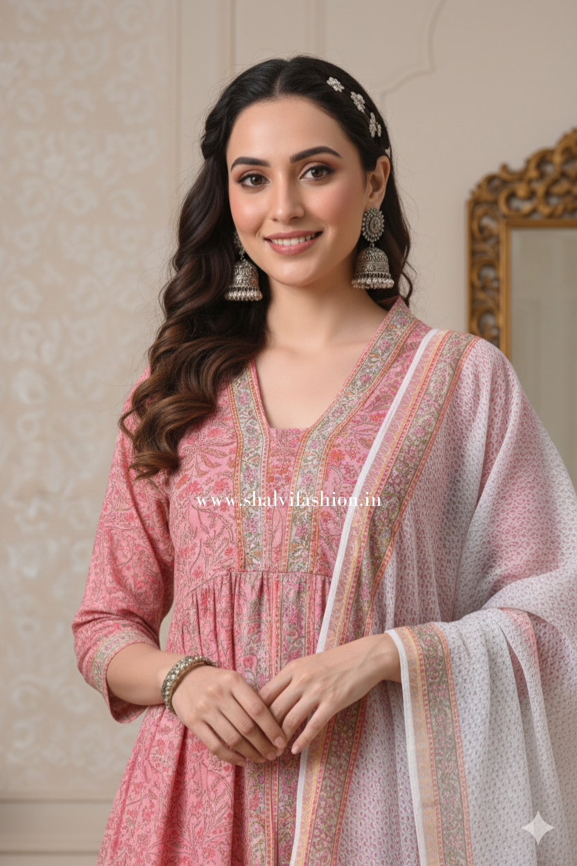 Shop block print kota doria suits online shopping (CSS395)