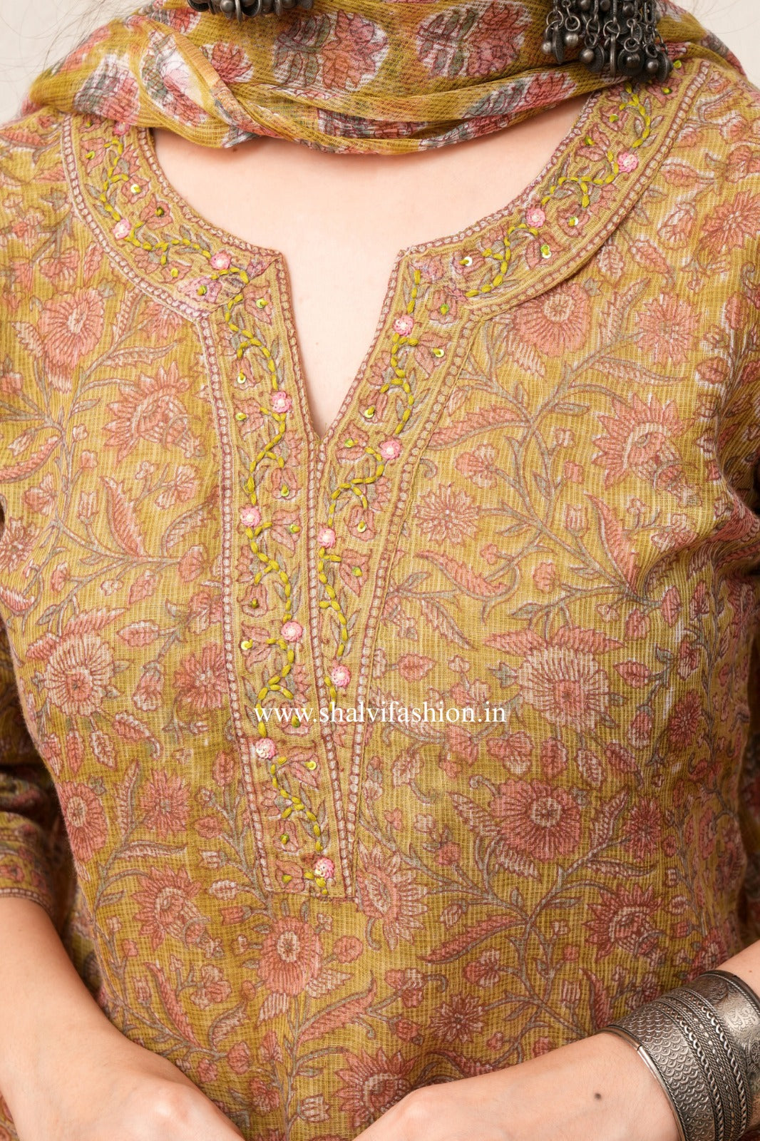 Shop sanganeri print kota doria stitched suits (CSS400)