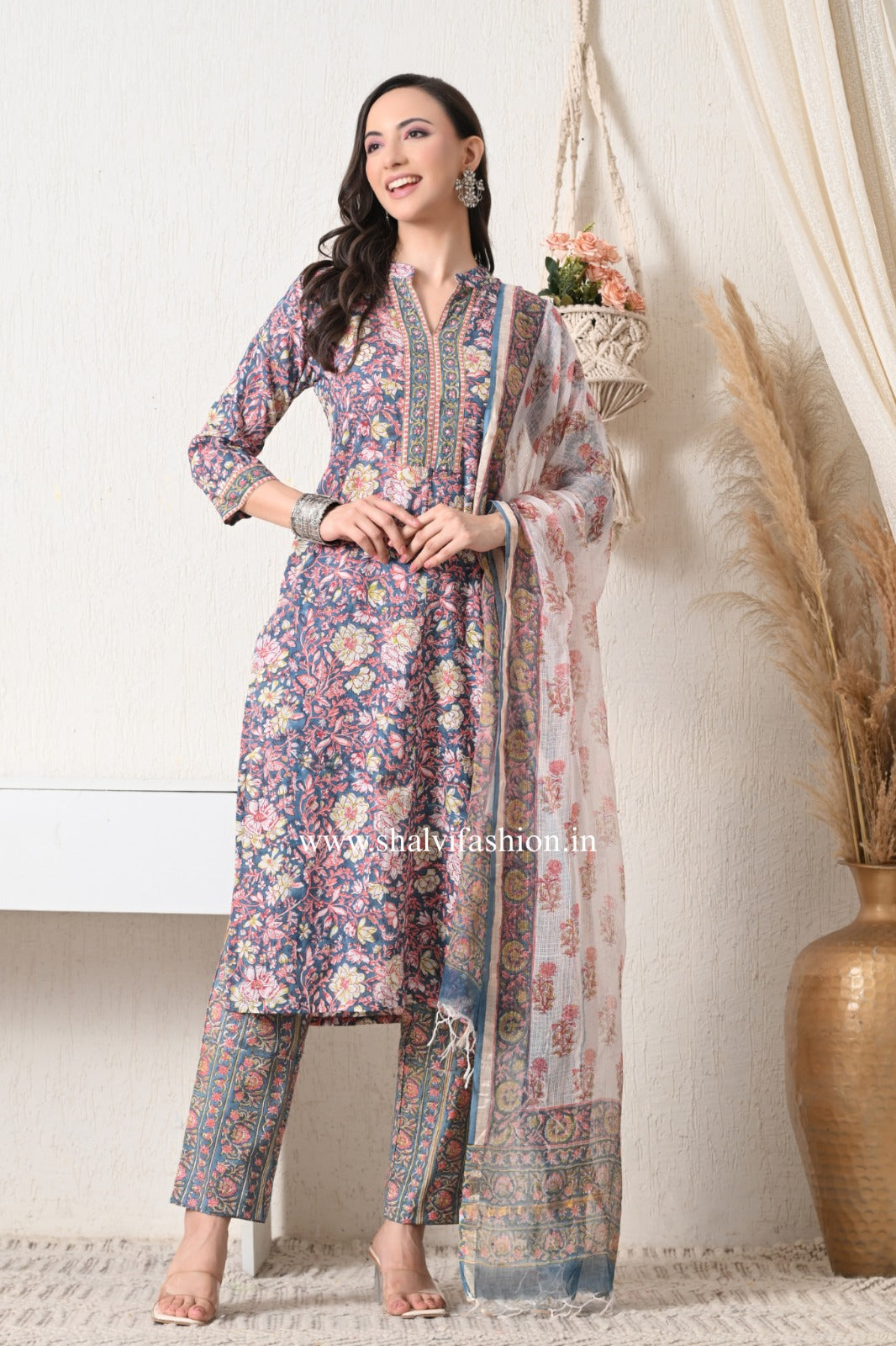 Shop sanganeri block print cotton suits online (CSS408)