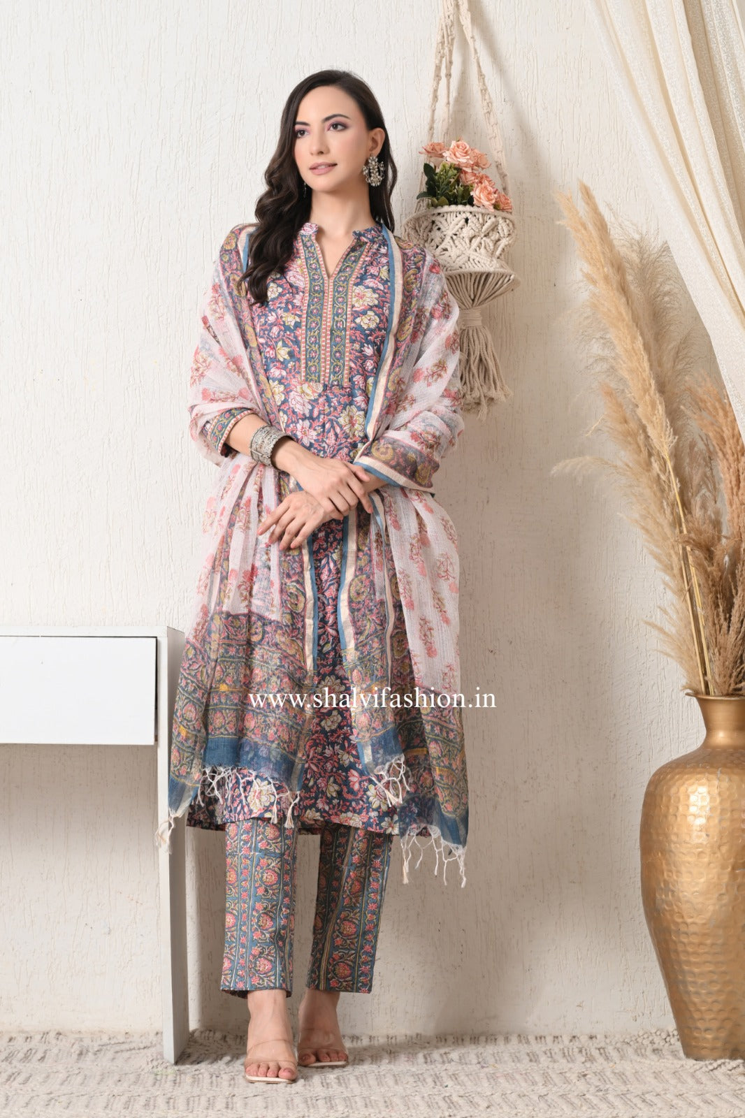 Shop sanganeri block print cotton suits online (CSS408)