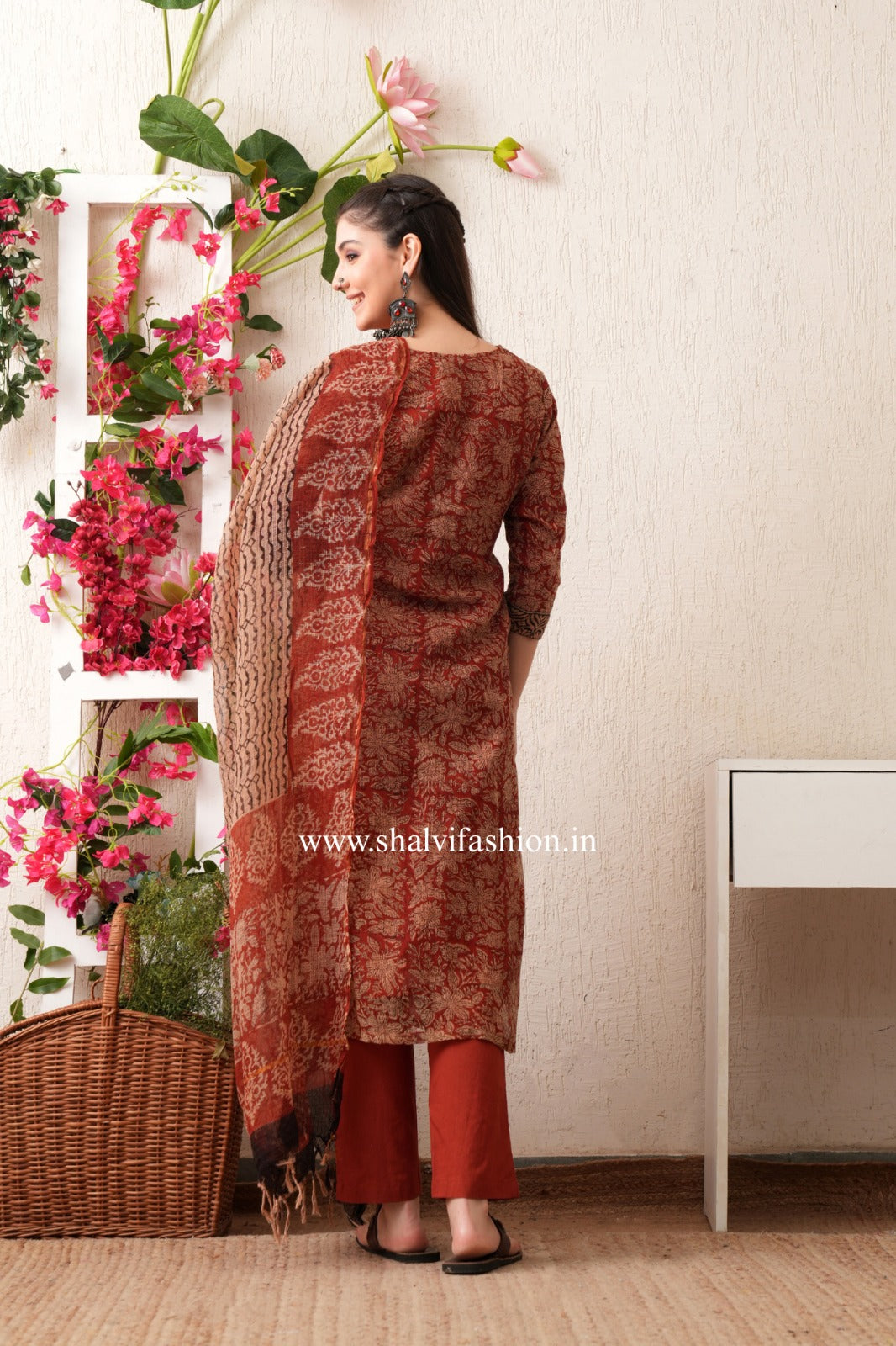 Shop block print kota doria suits online(CSS452)
