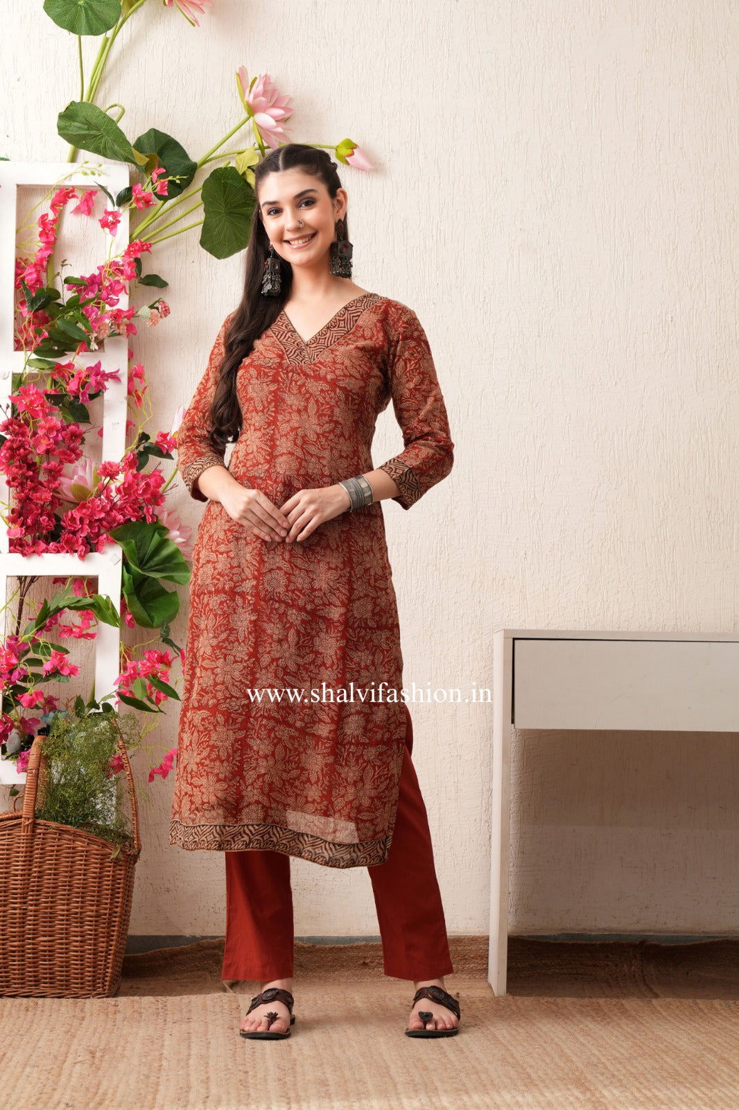 Shop block print kota doria suits online(CSS452)