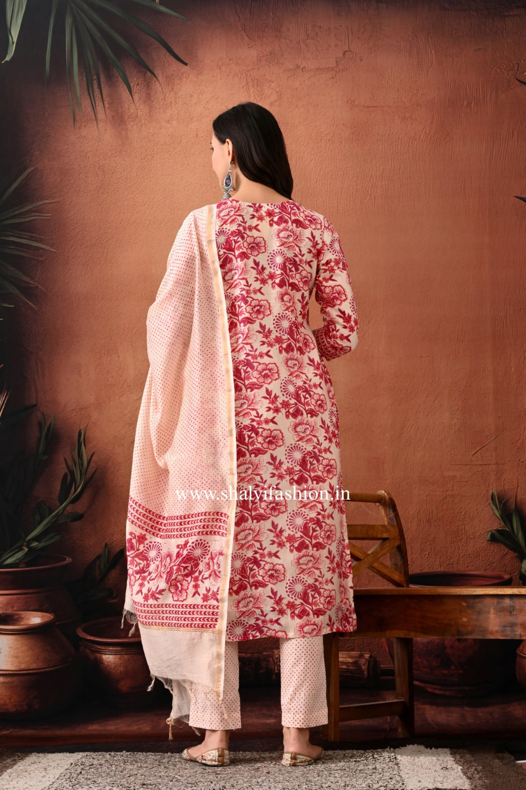 Shop hand block print chanderi silk suits (CSS468)