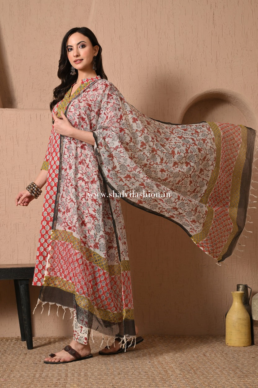 Shop jaipuri block printed cotton suits online shopping (CSS513)