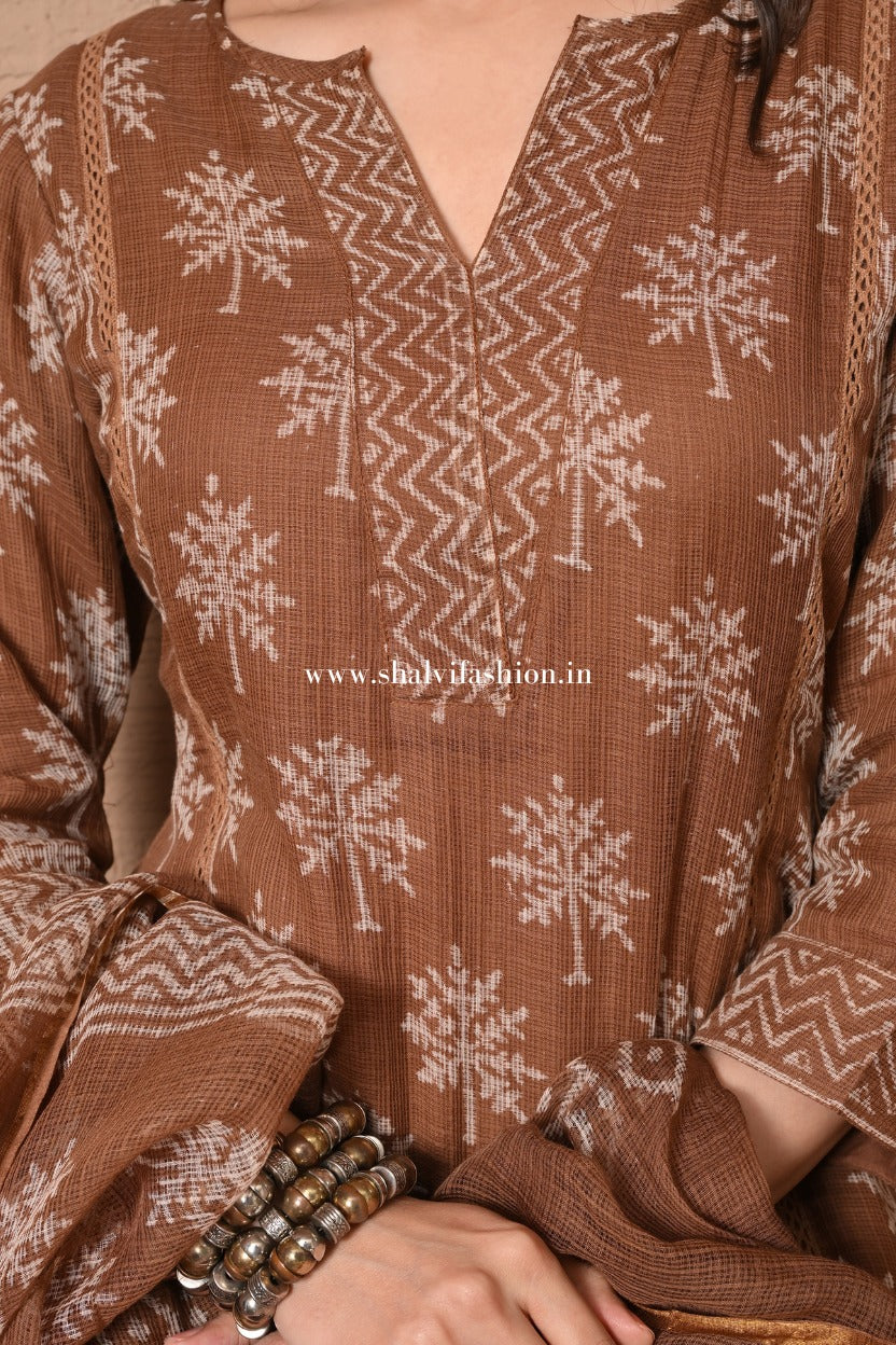 Shop hand block print kota doria suits online shopping (CSS553)