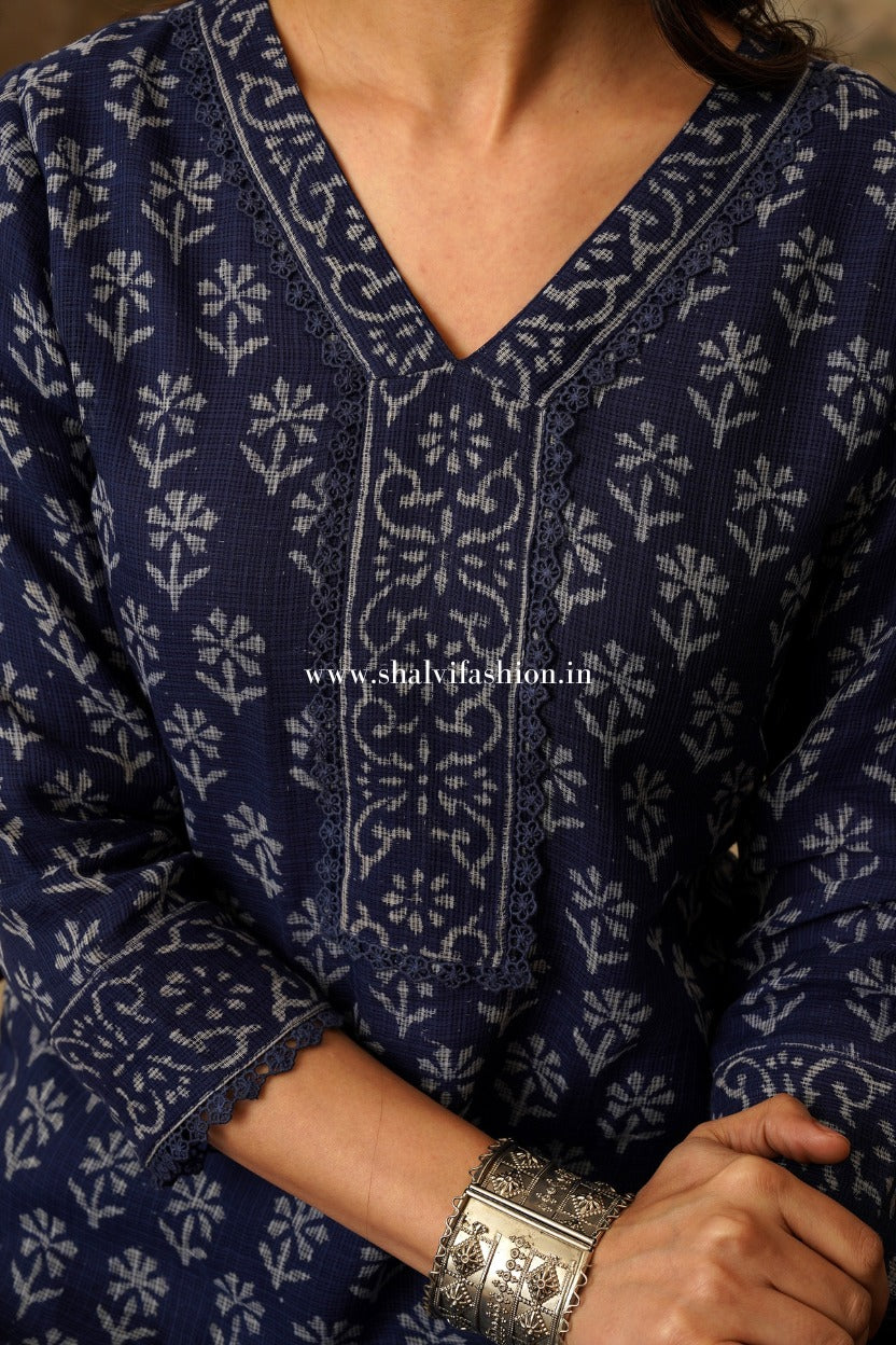 Shop hand block print kota doria suits online (CSS554)