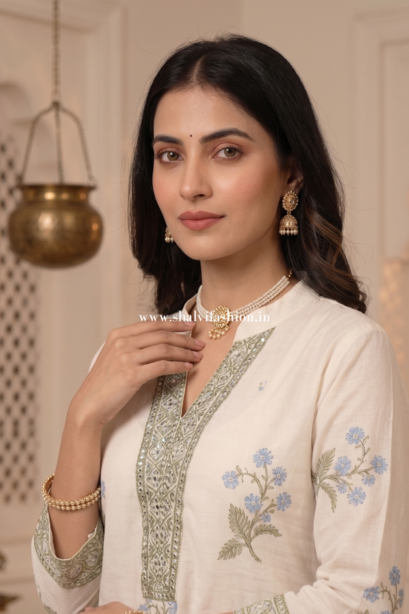 Shop hand block printed chanderi silk suits online (CSS571)