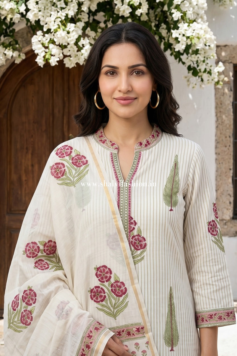 Shop jaipuri block printed chanderi silk suits (CSS573)