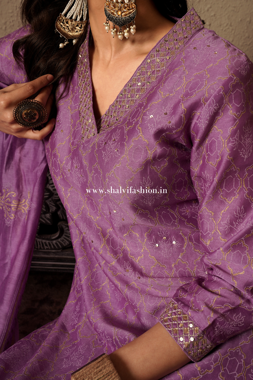 Shop chanderi silk suit sets online (CSS57)
