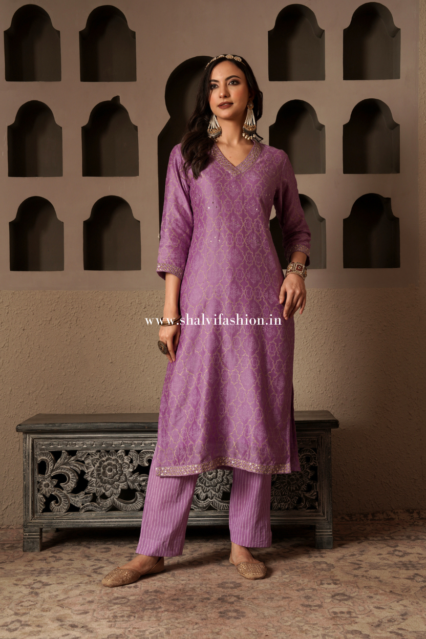 Shop chanderi silk suit sets online (CSS57)